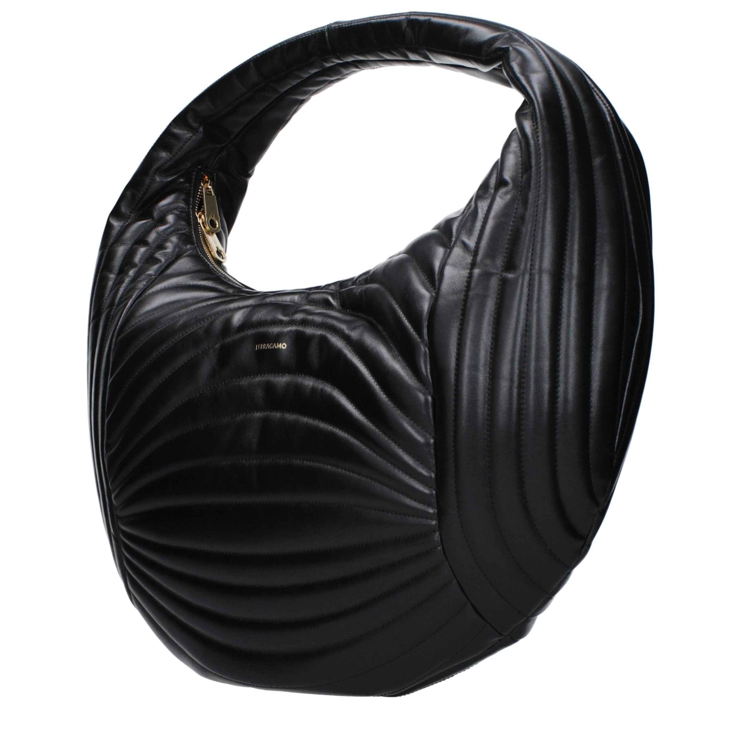 Salvatore Ferragamo Black Leather Handbag