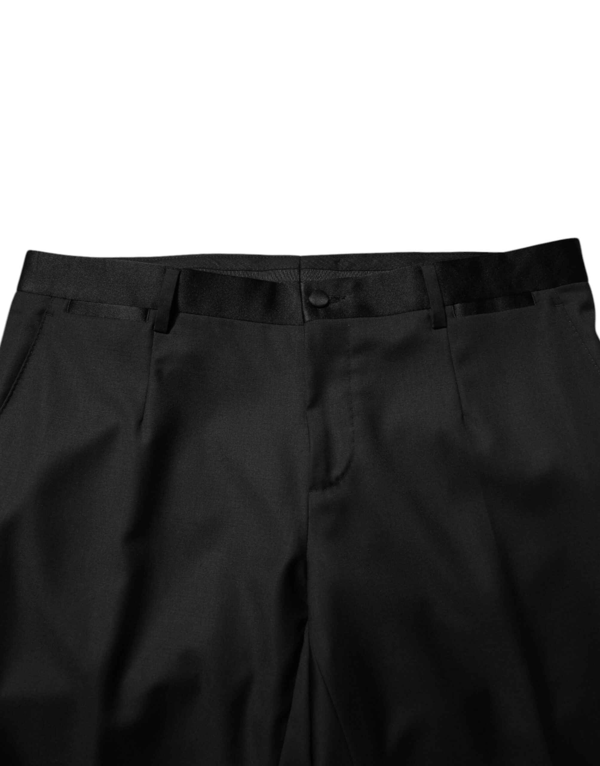 Dolce & Gabbana Black Wool Men Single Breasted 2 Piece Suit