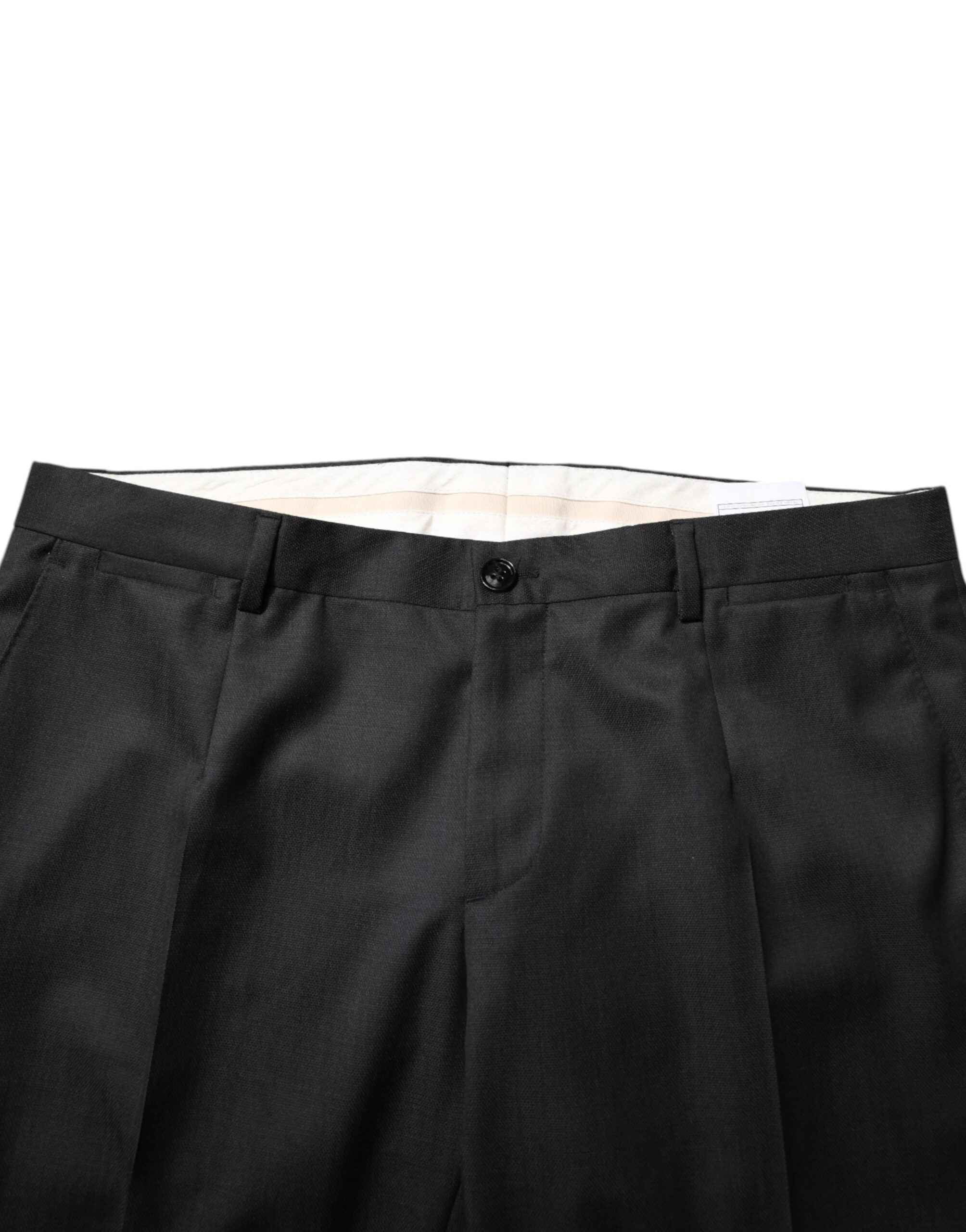 Dolce & Gabbana Dark Gray Wool Single Breasted 2 Piece Suit