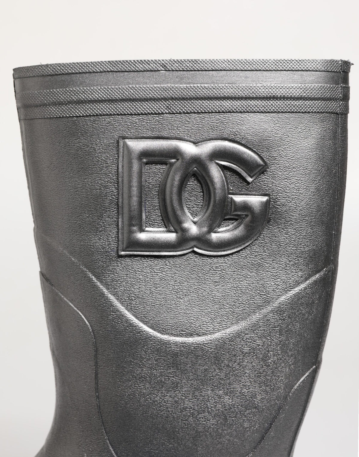 Dolce & Gabbana Metallic Silver Pull On Rain Boots Shoes