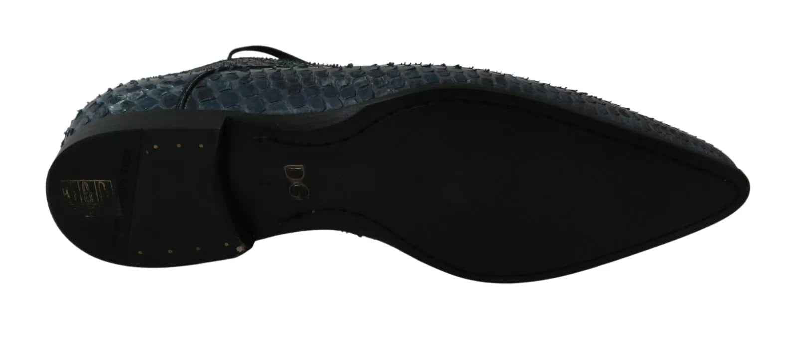 Dolce & Gabbana Blue Python Leather Snakeskin Shoes