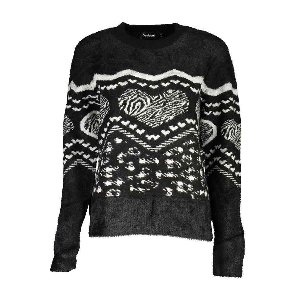 Desigual Black Acrylic Women Sweater with Metallic Fiber