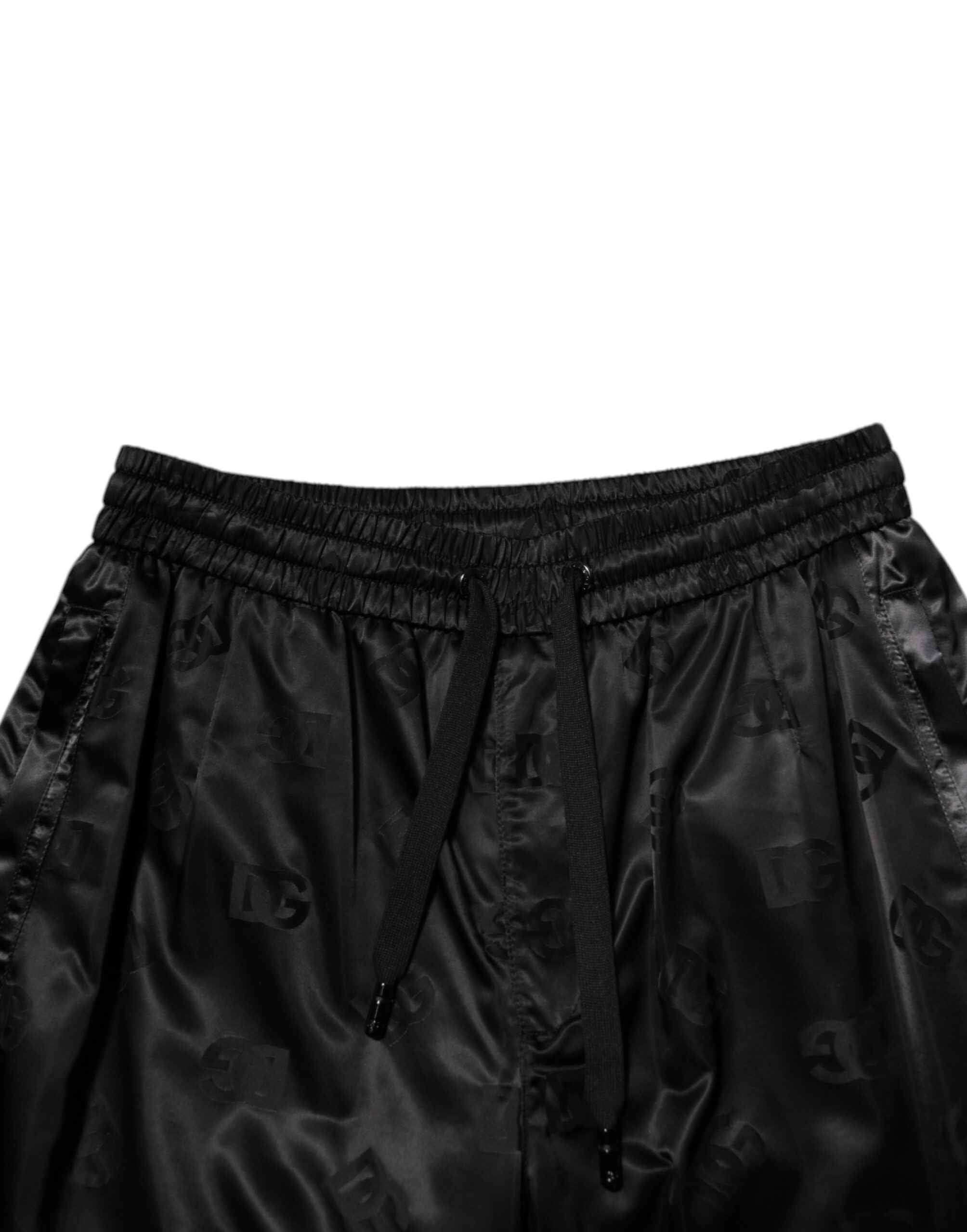 Dolce & Gabbana Black Logo DG Print Men Jogger Sweatpants Pants