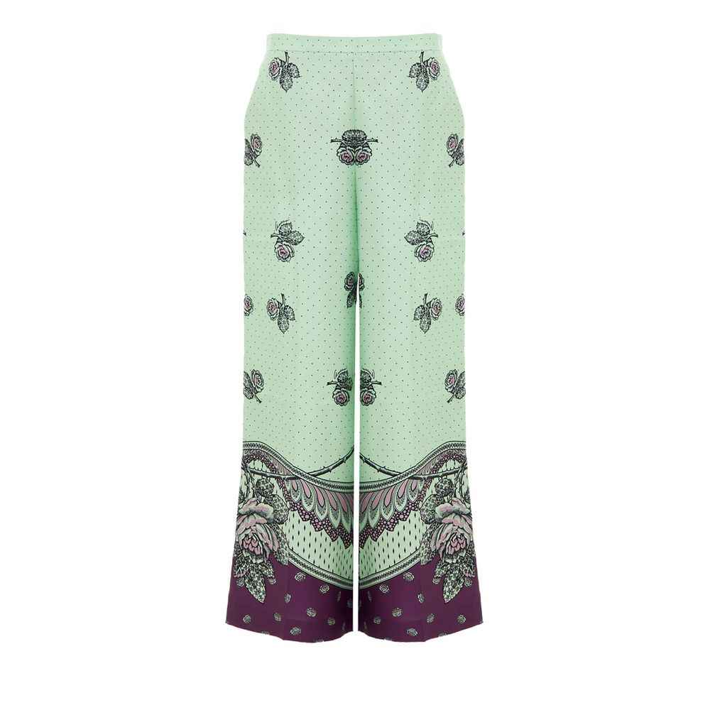 Gucci Green Silk Casual Pants