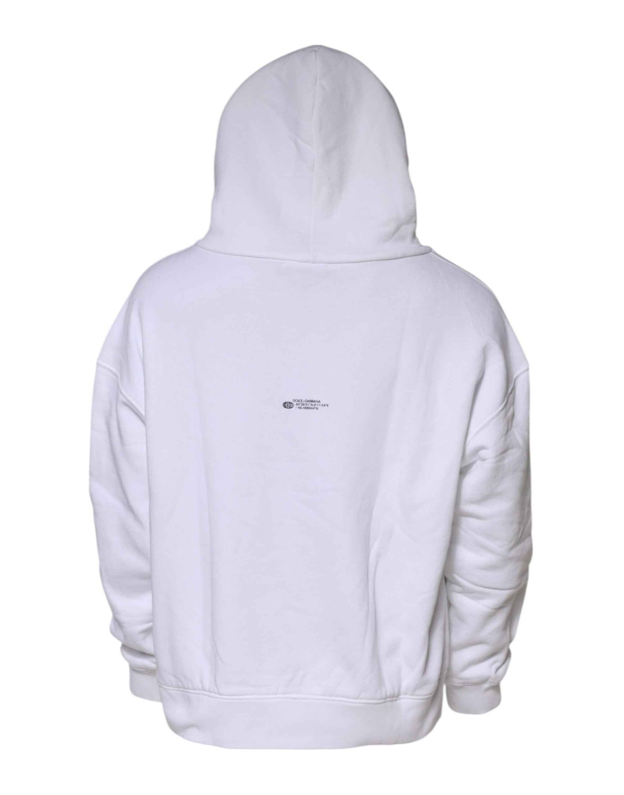 Dolce & Gabbana White DG Vib3 Hooded Men Sweatshirt Sweater