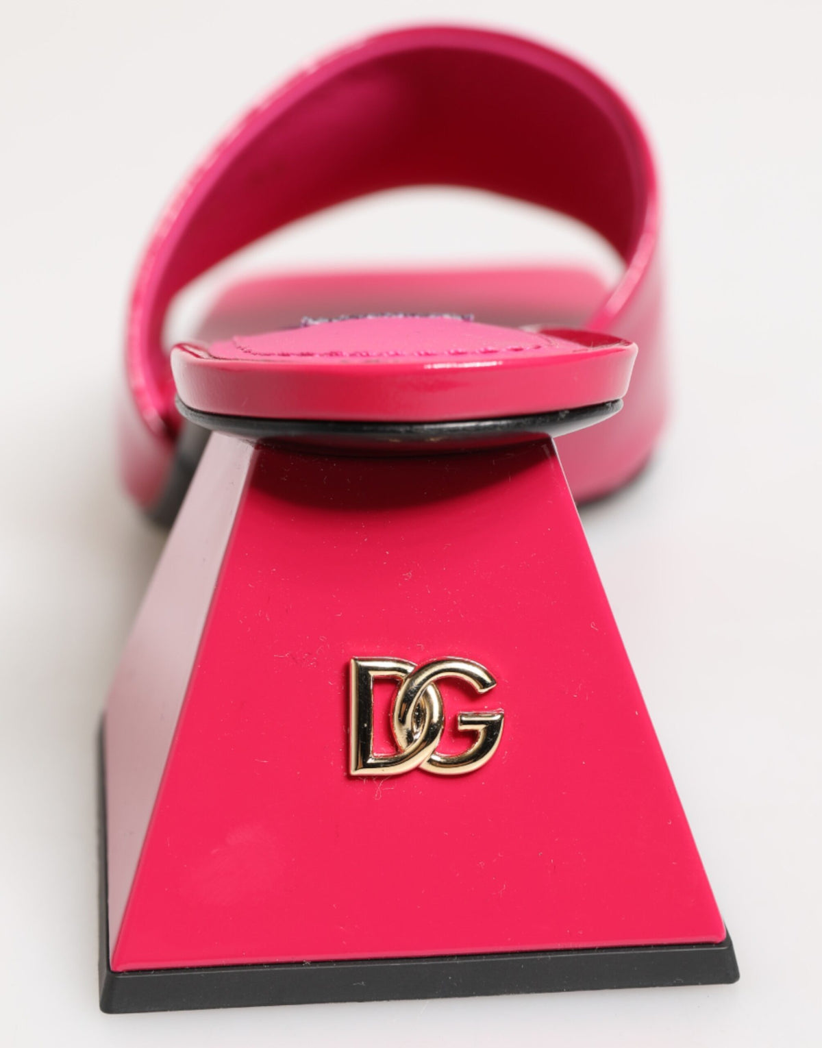 Dolce & Gabbana Pink Open Toe Block Heel Mules Sandals Shoes
