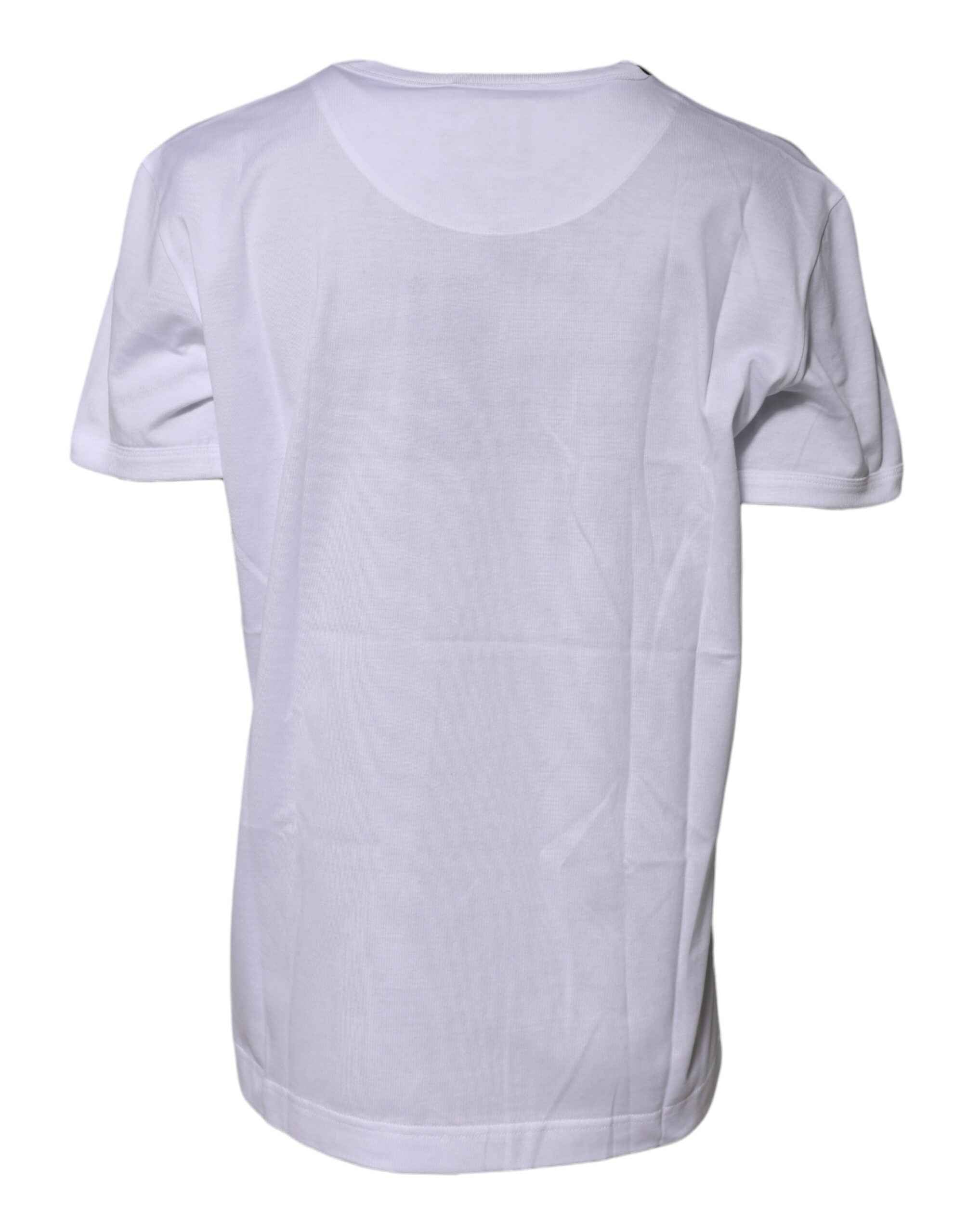 Dolce & Gabbana White Cotton Goodluck 2022 Crew Neck T-shirt
