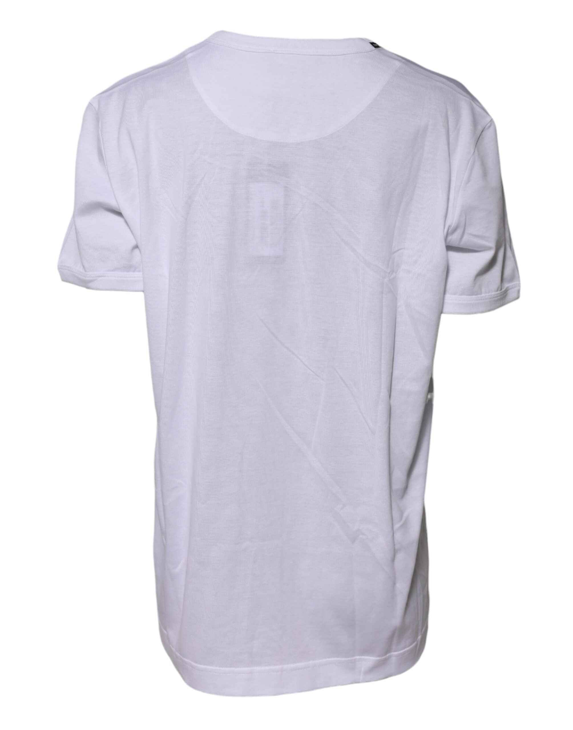 Dolce & Gabbana White Cotton Goodluck 2022 Crew Neck T-shirt