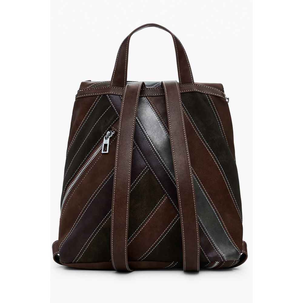 Desigual Marrone Poliuretano Women Backpack