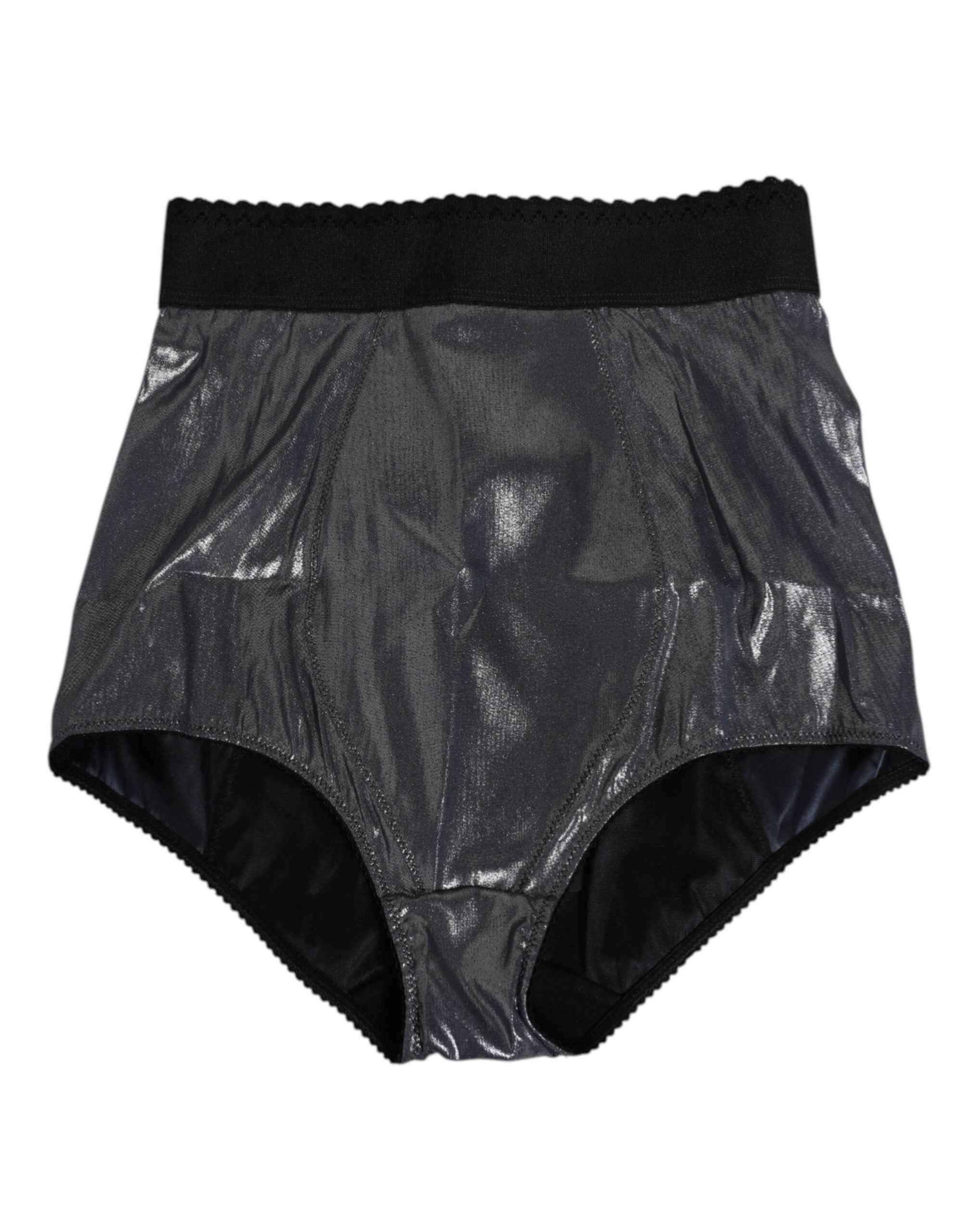 Dolce & Gabbana Gray Silk Stretch Slip Girdle Panty Underwear
