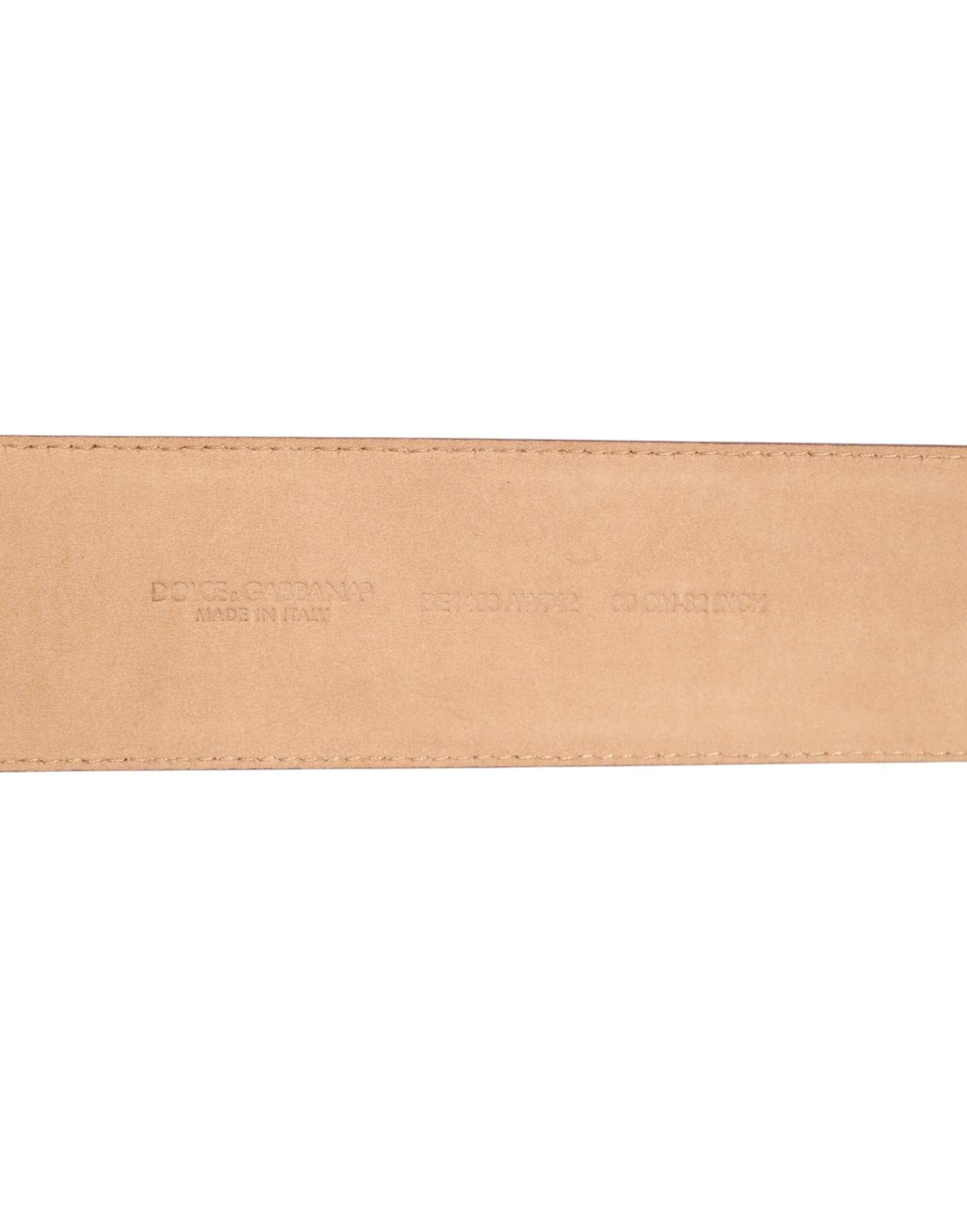 Dolce & Gabbana Burgundy Leather Gold Metal Buckle Women Belt