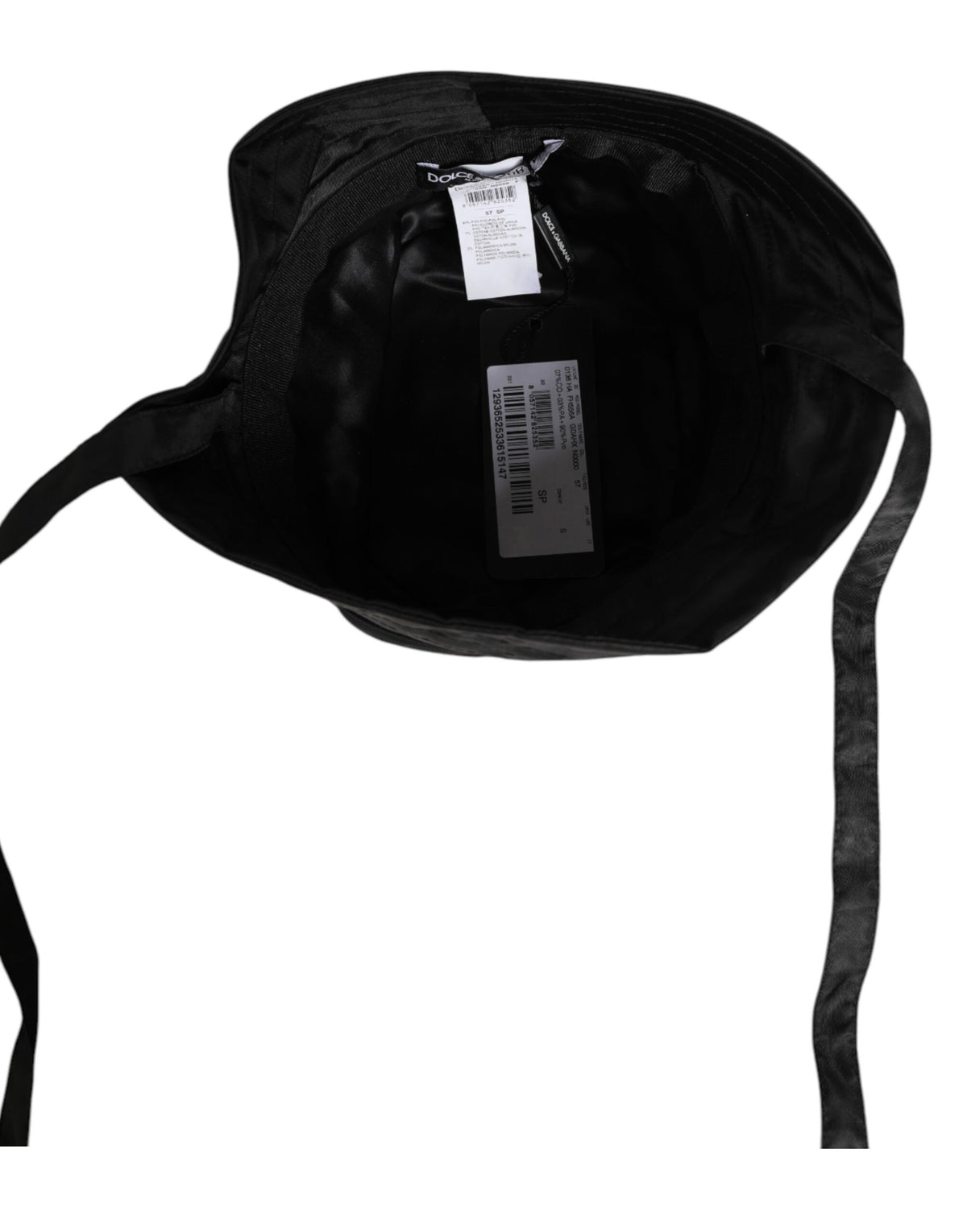Dolce & Gabbana Black PVC Wide Brim Men Bucket Capello Hat