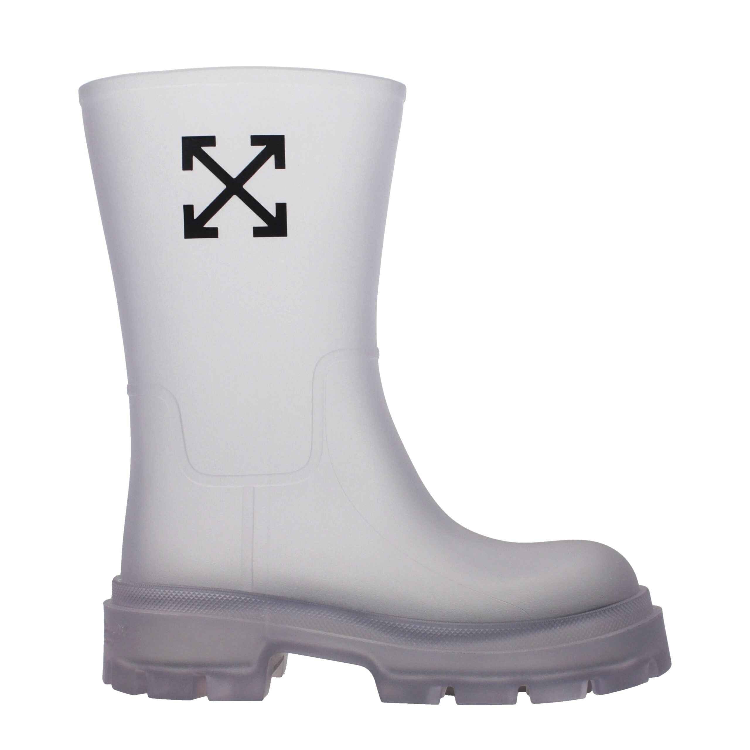 Off-White Transparent Pvc Ankle Boots