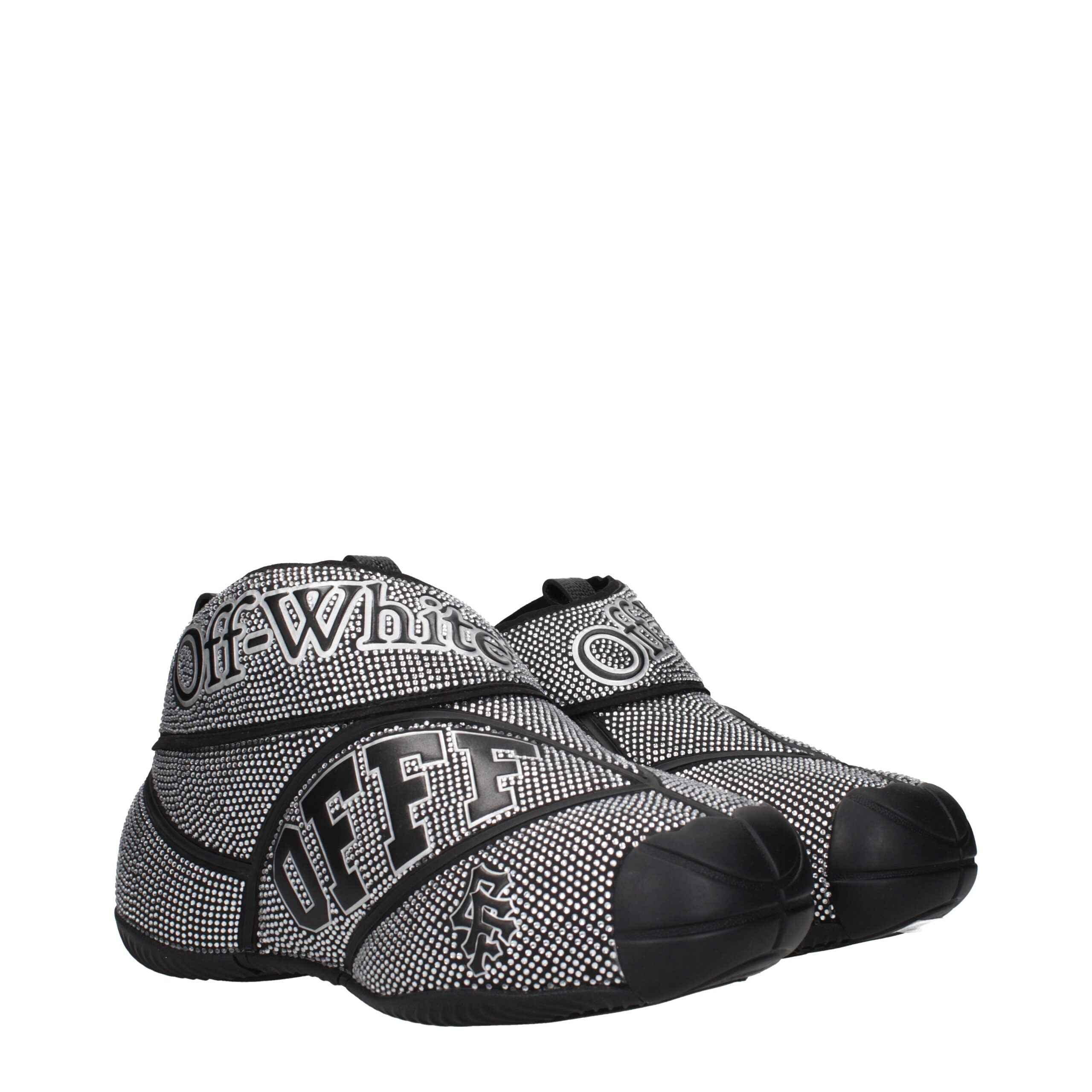 Off-White Black Cotton Sneakers