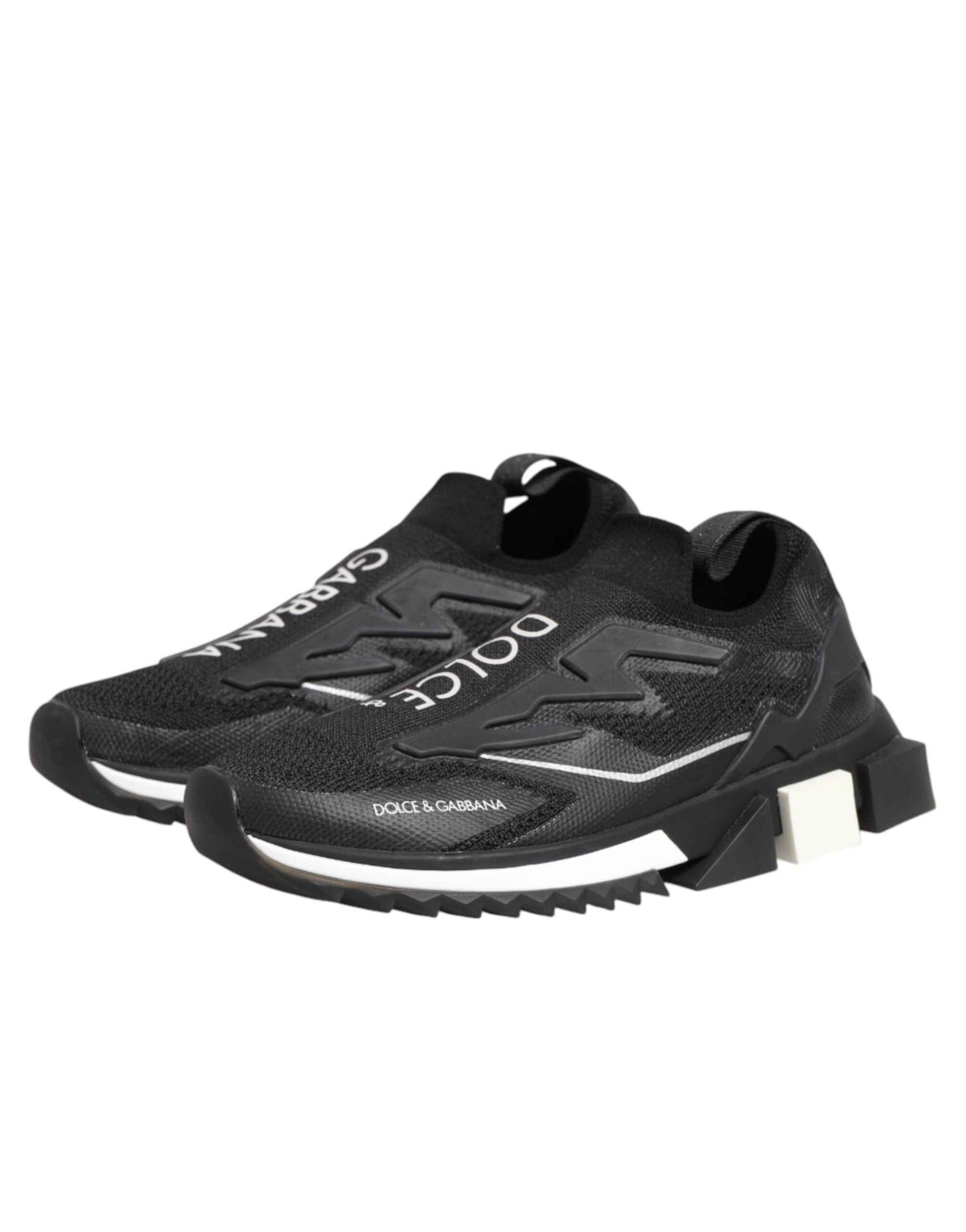 Dolce & Gabbana Black SORRENTO Sport Stretch Sneakers Shoes