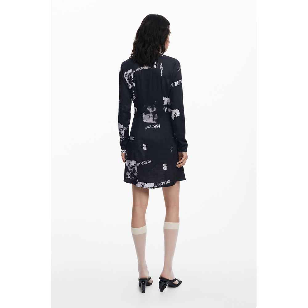 Desigual Nero Viscosa Women Dress
