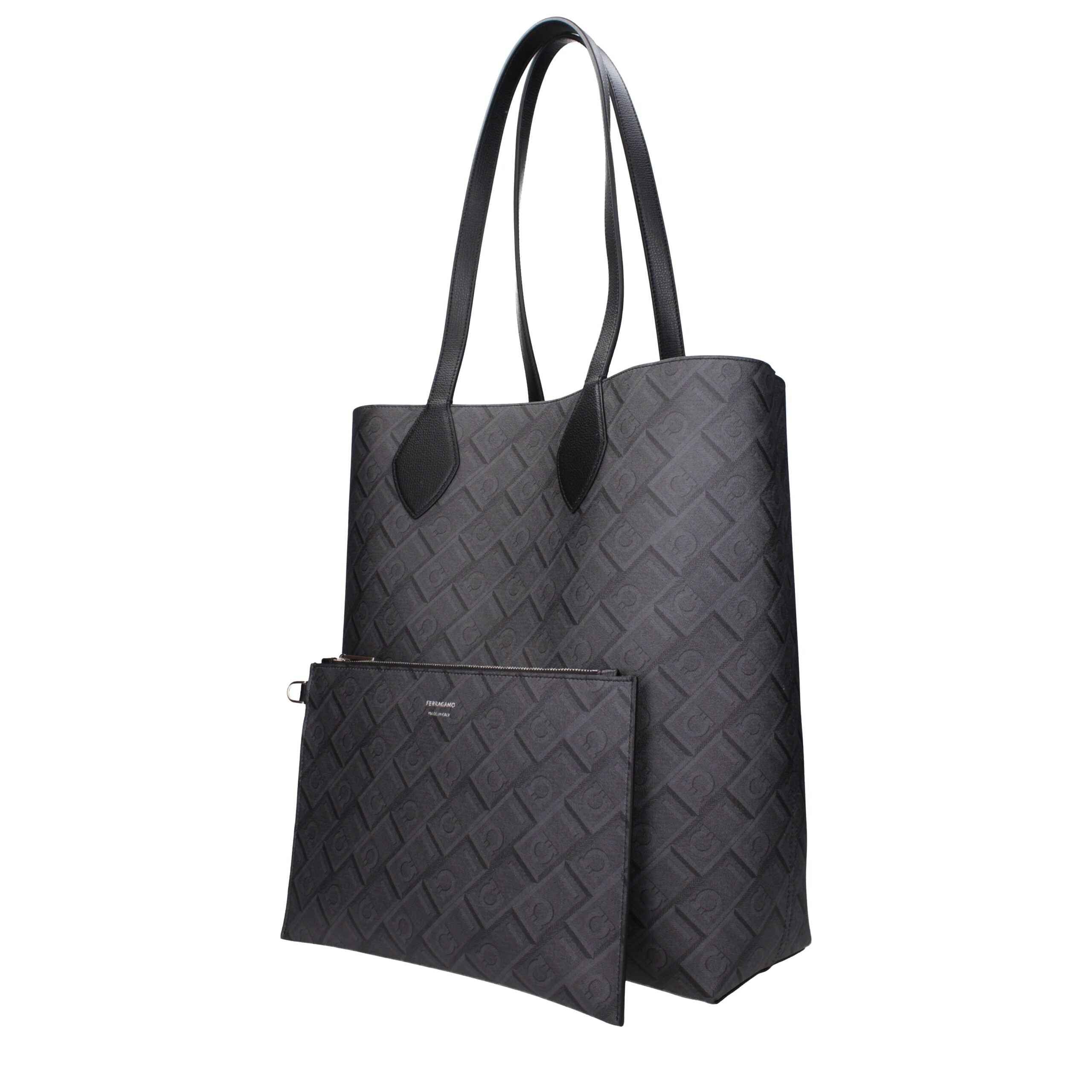 Salvatore Ferragamo Black Leather Shoulder Bag