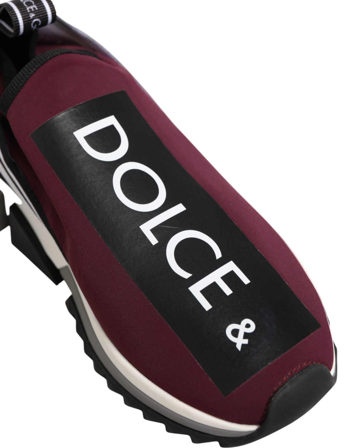 Dolce & Gabbana Maroon Slip On Sorrento Men Sneakers Shoes