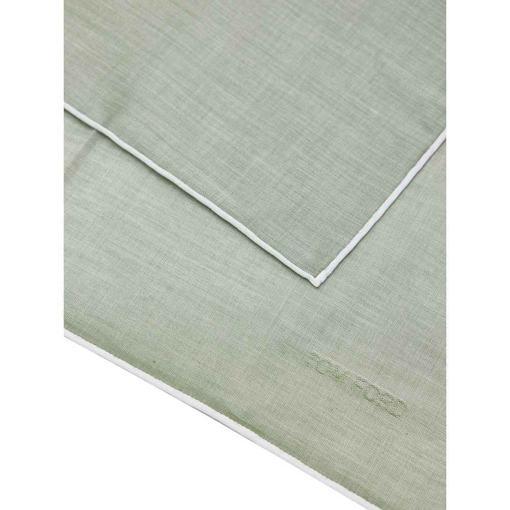Tom Ford Green Cotton Pocket Square