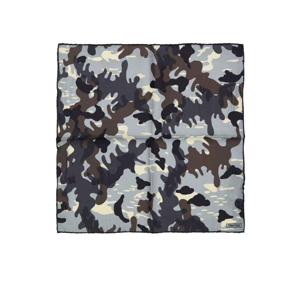 Tom Ford Gray Silk Pocket Square