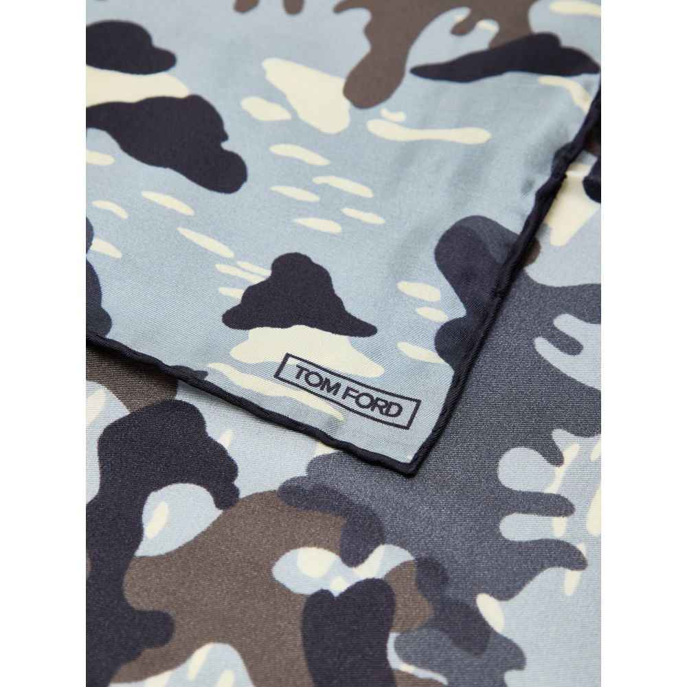 Tom Ford Gray Silk Pocket Square