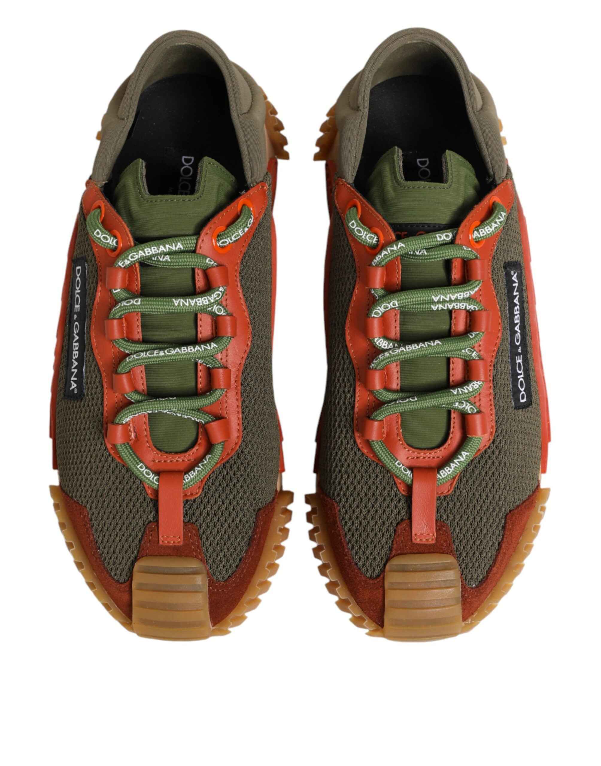 Dolce & Gabbana Multicolor Lace Up Low Top NS1 Sneakers Shoes