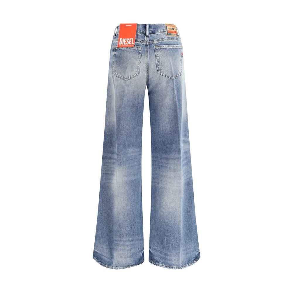 Diesel Blue Cotton Bootcut Jeans
