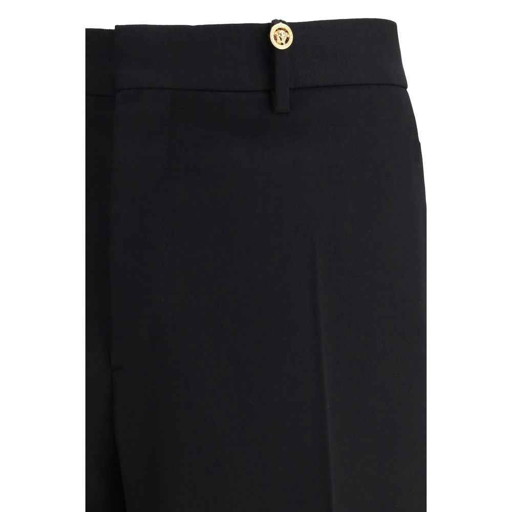 Versace Black Wool Oves Aries Dress Pants