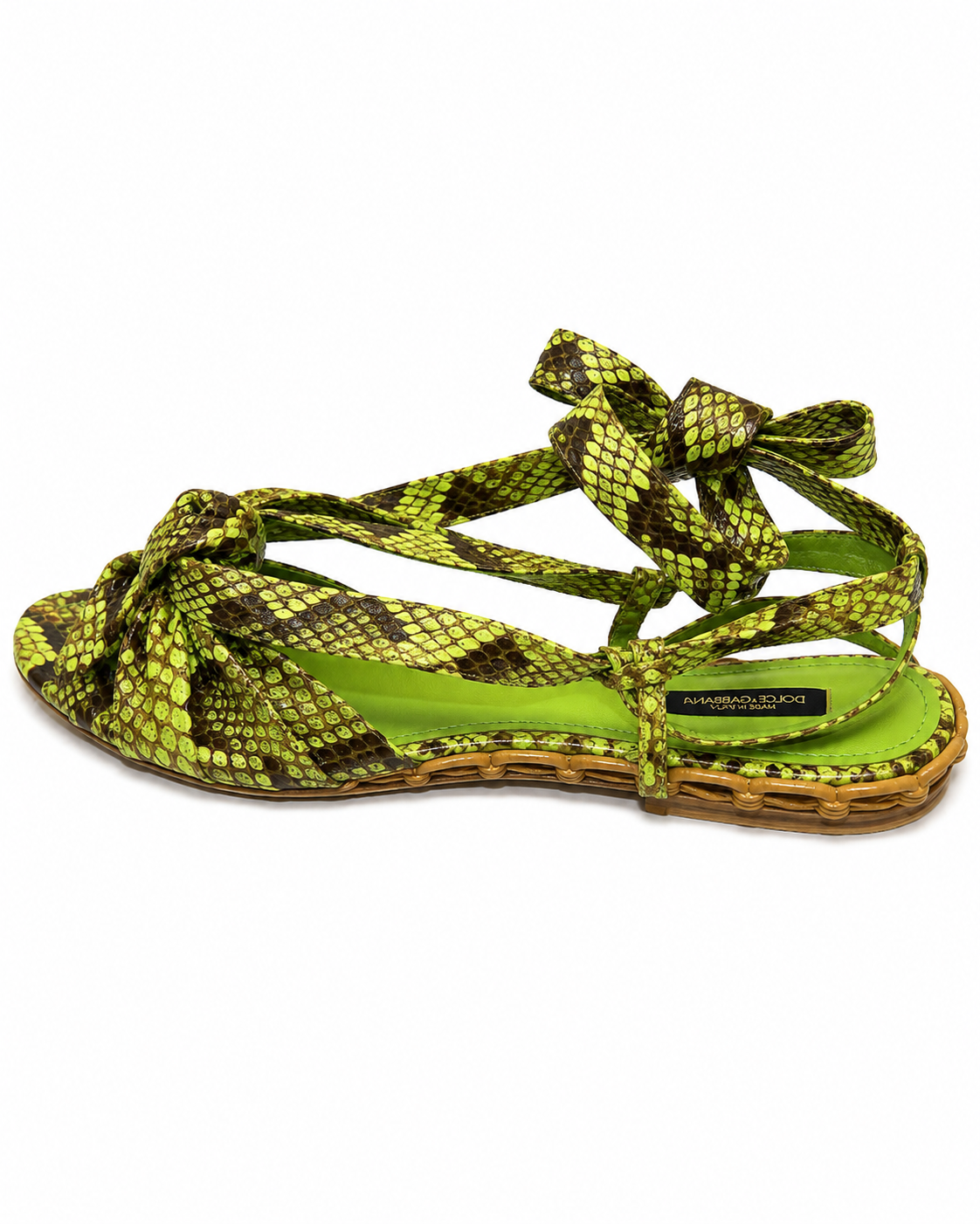 Dolce & Gabbana snake pattern sandals