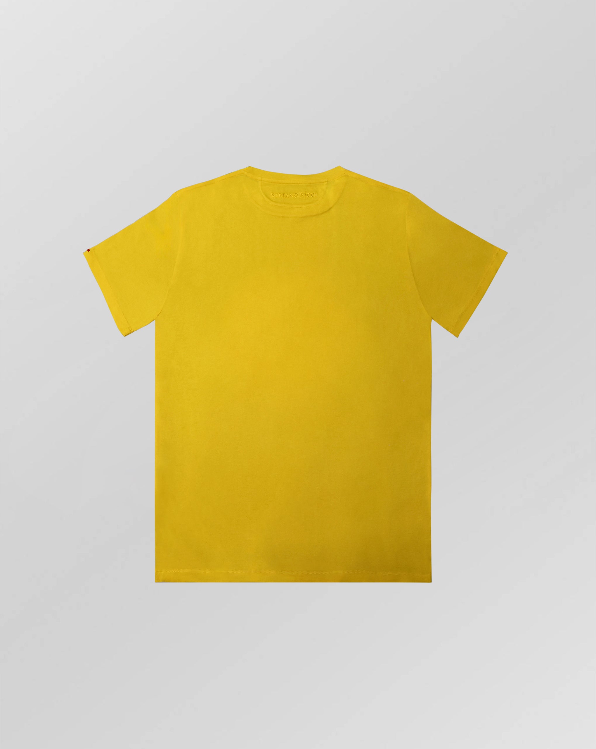 Stefano Ricci Silk Cotton T-Shirt with Eagle Embroidery