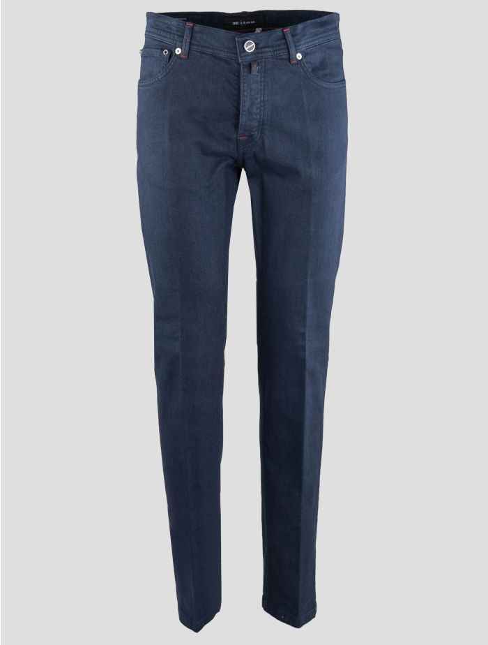 Kiton 5-pocket Jeans in Stretch Cotton Denim Dark Wash