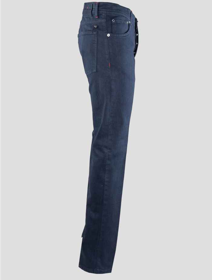Kiton 5-pocket Jeans in Stretch Cotton Denim Dark Wash