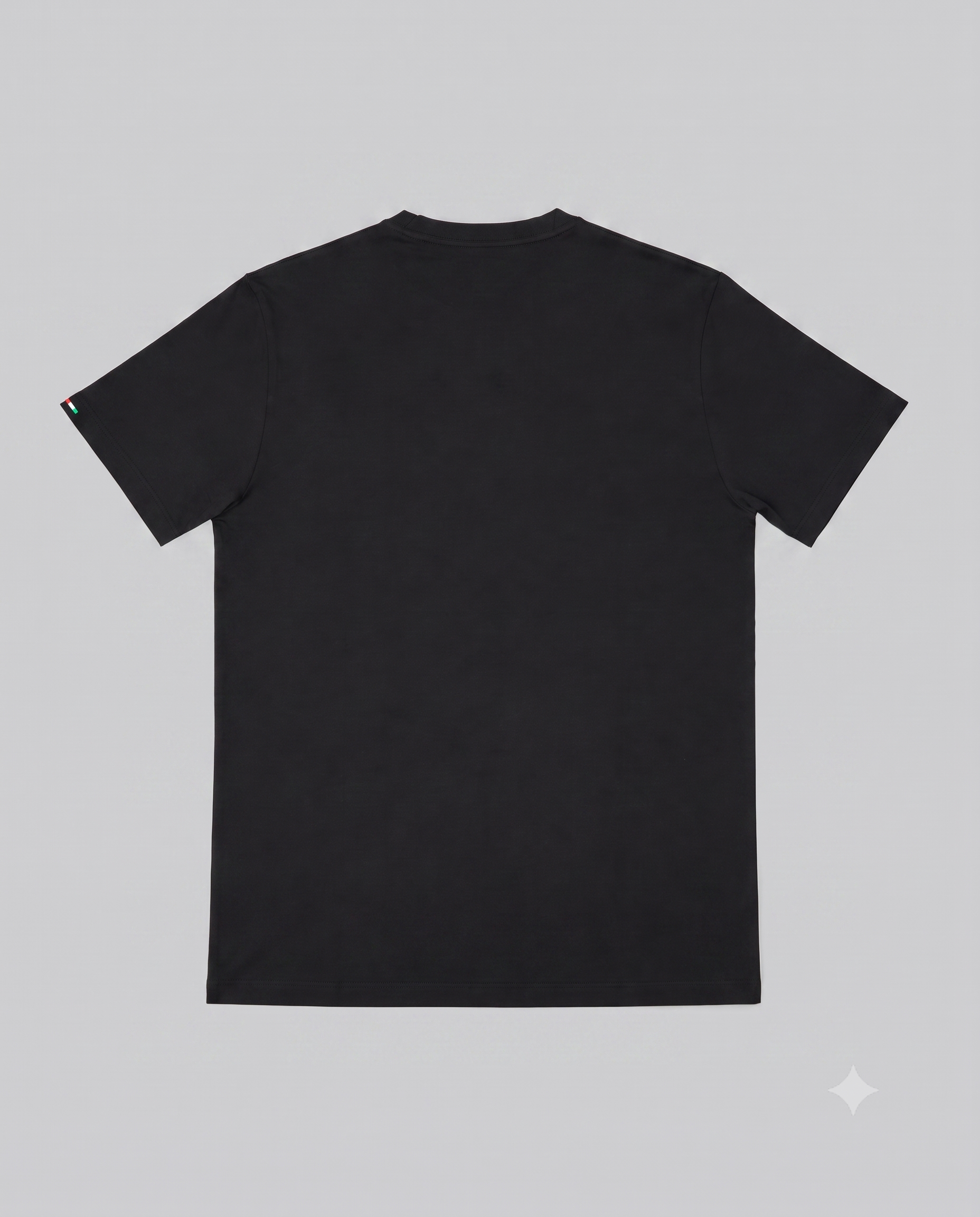 Stefano Ricci Silk Cotton T-Shirt with Eagle Embroidery | Black