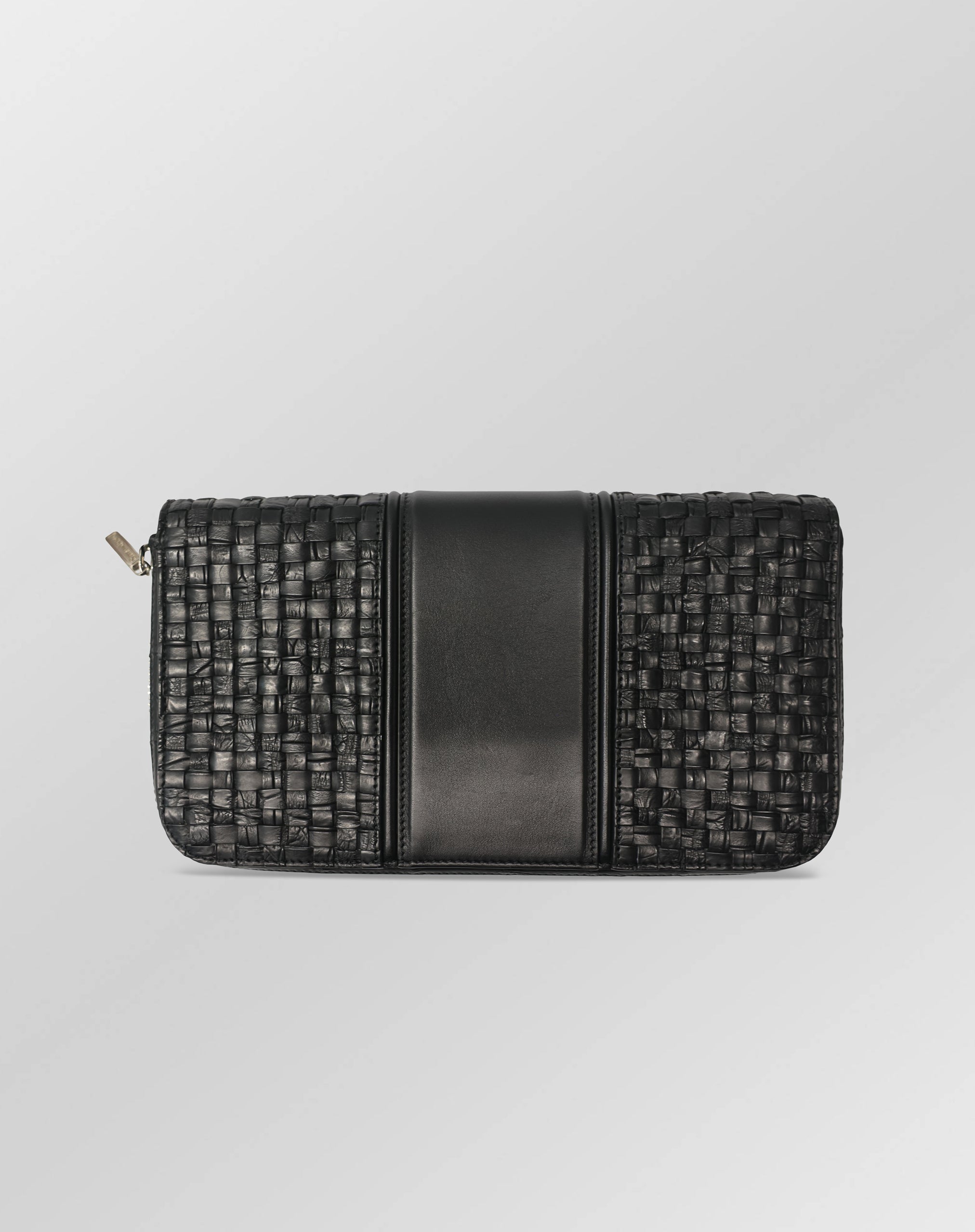 Stefano Ricci Woven & Crocodile Leather Travel Pouch with Detachable Wrist Strap