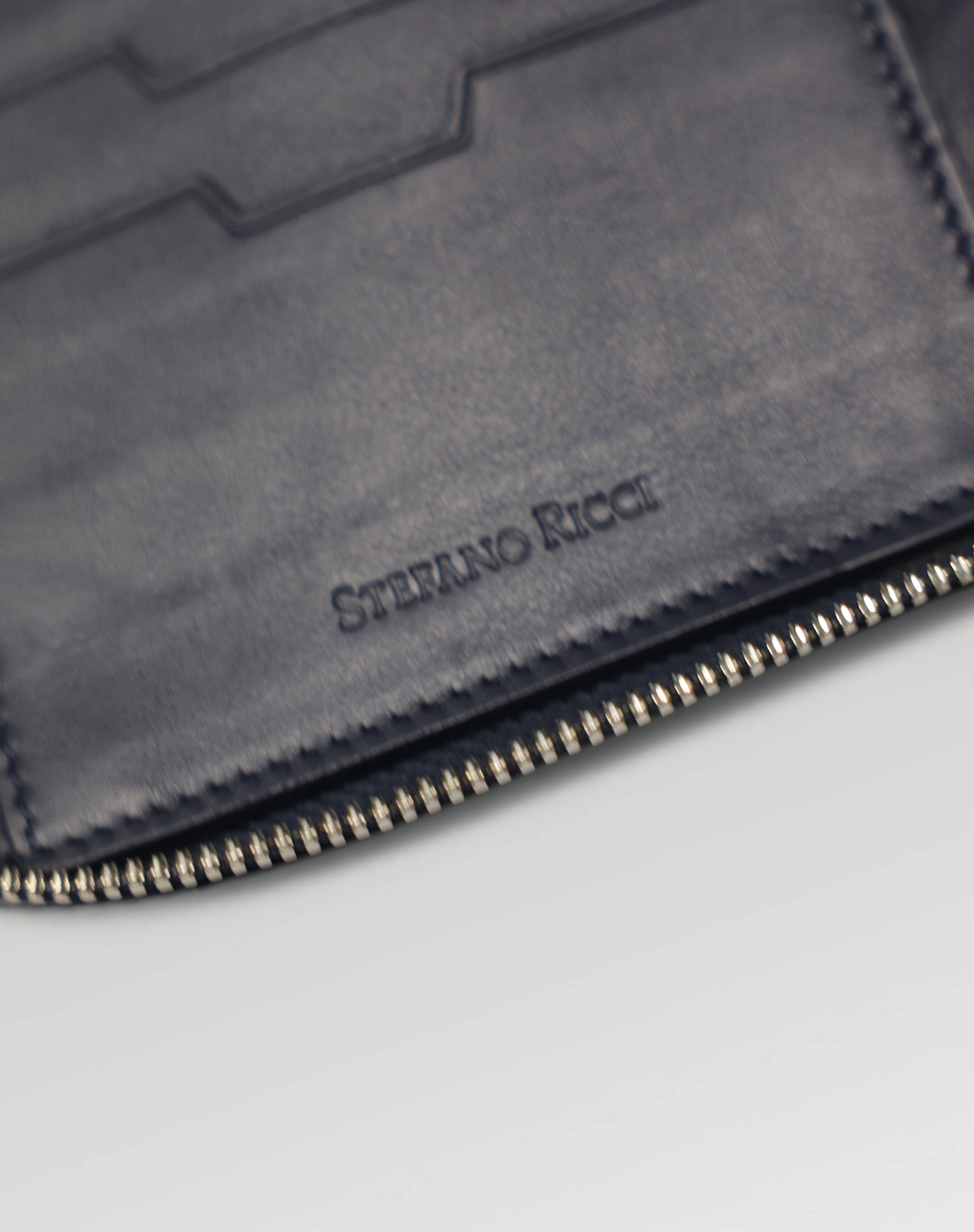 Stefano Ricci Woven & Crocodile Leather Travel Pouch with Detachable Wrist Strap