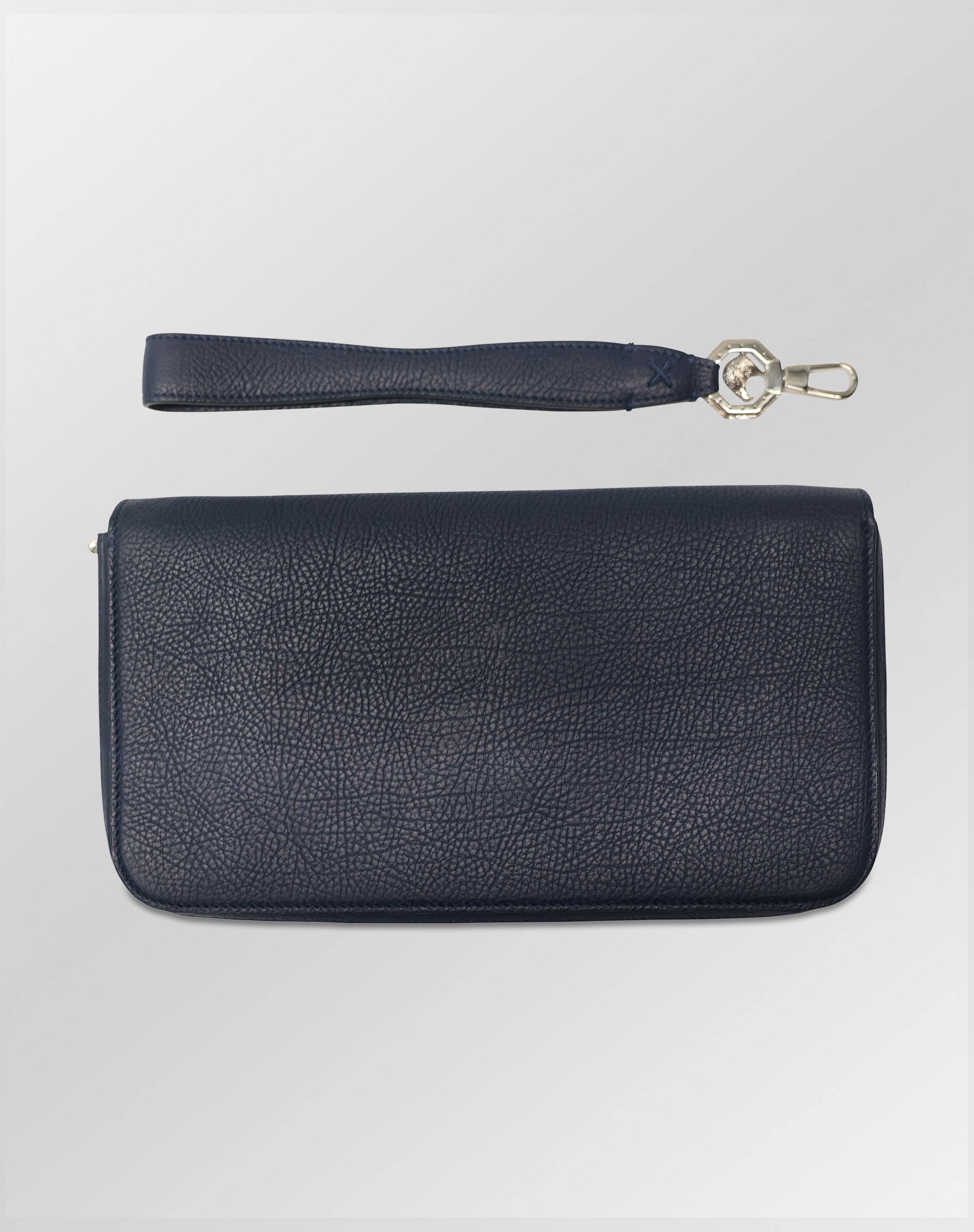 Stefano Ricci Navy Calf Leather Continental Wallet Clutch for Men