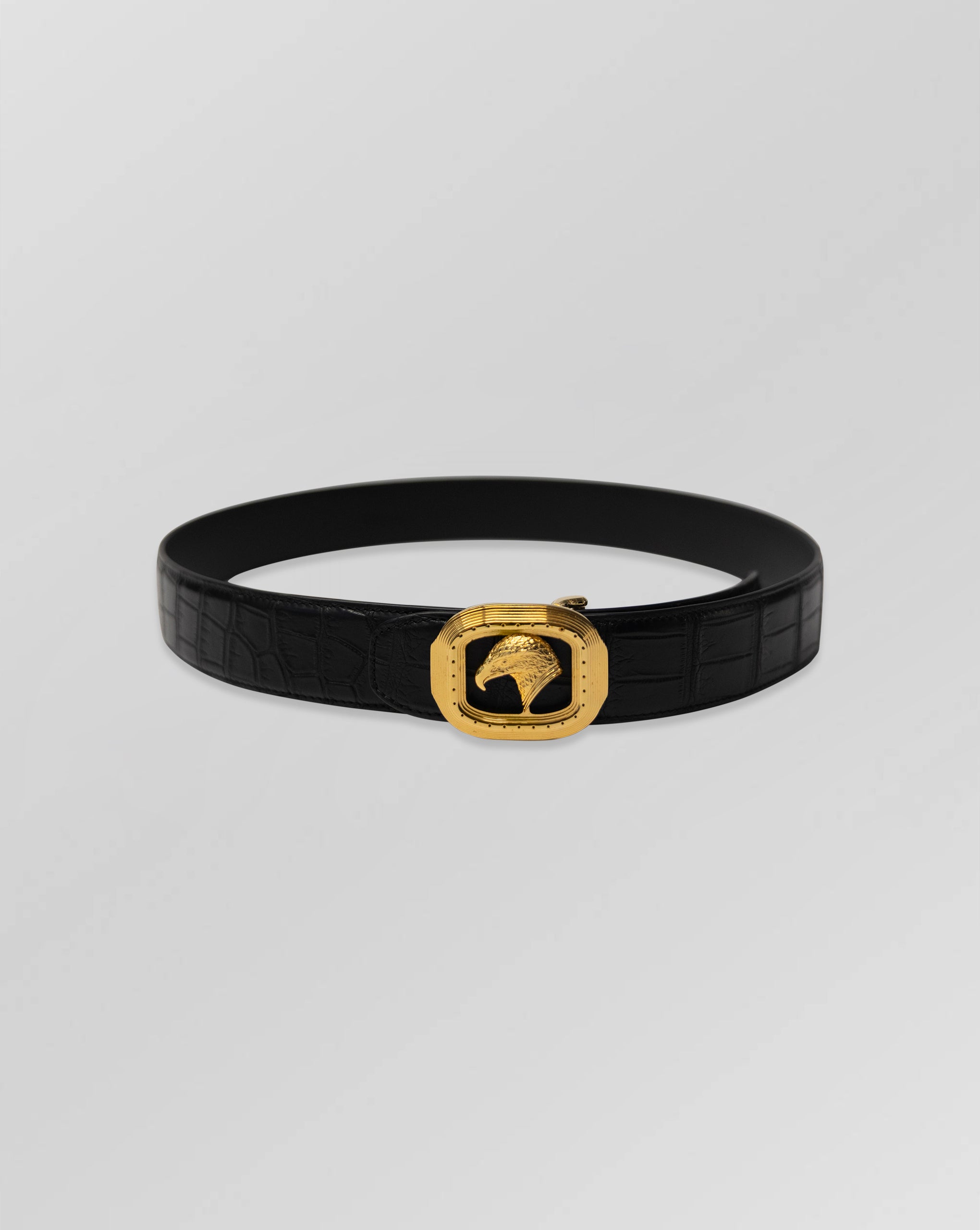 Stefano Ricci Crocodile Leather Belt Eagle Gold Buckle