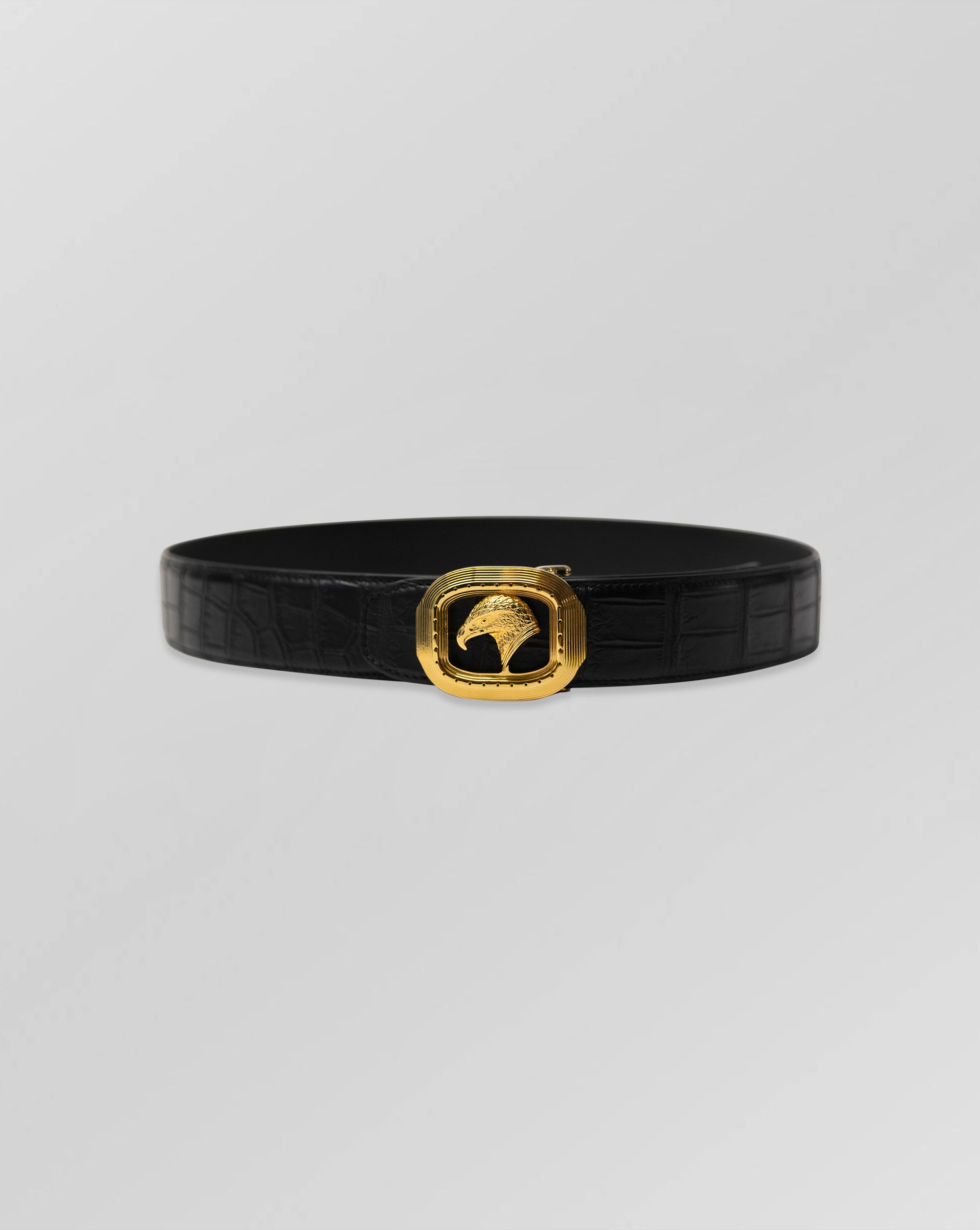 Stefano Ricci Crocodile Leather Belt Eagle Gold Buckle