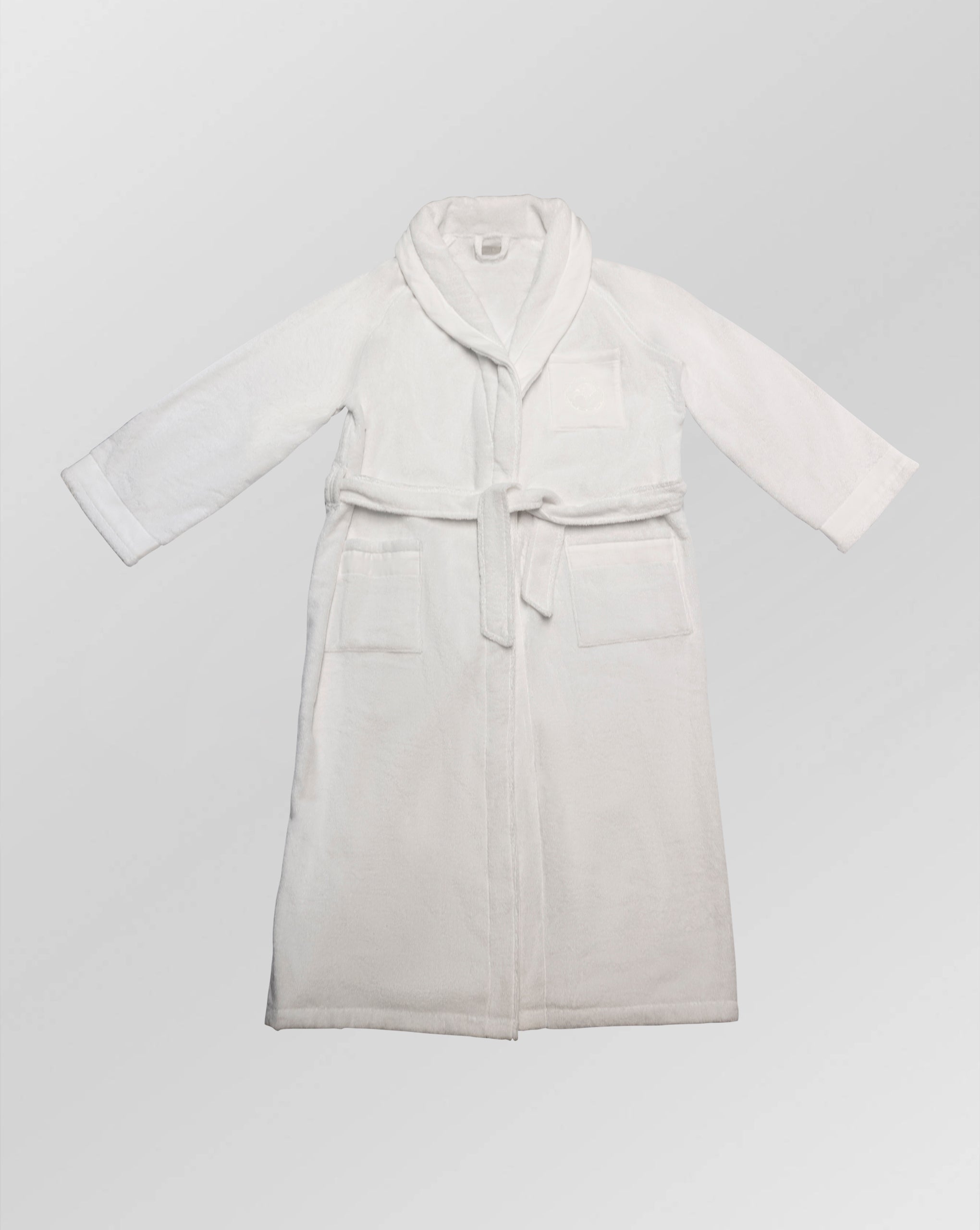 Stefano Ricci White Embroidered Cotton Bathrobe