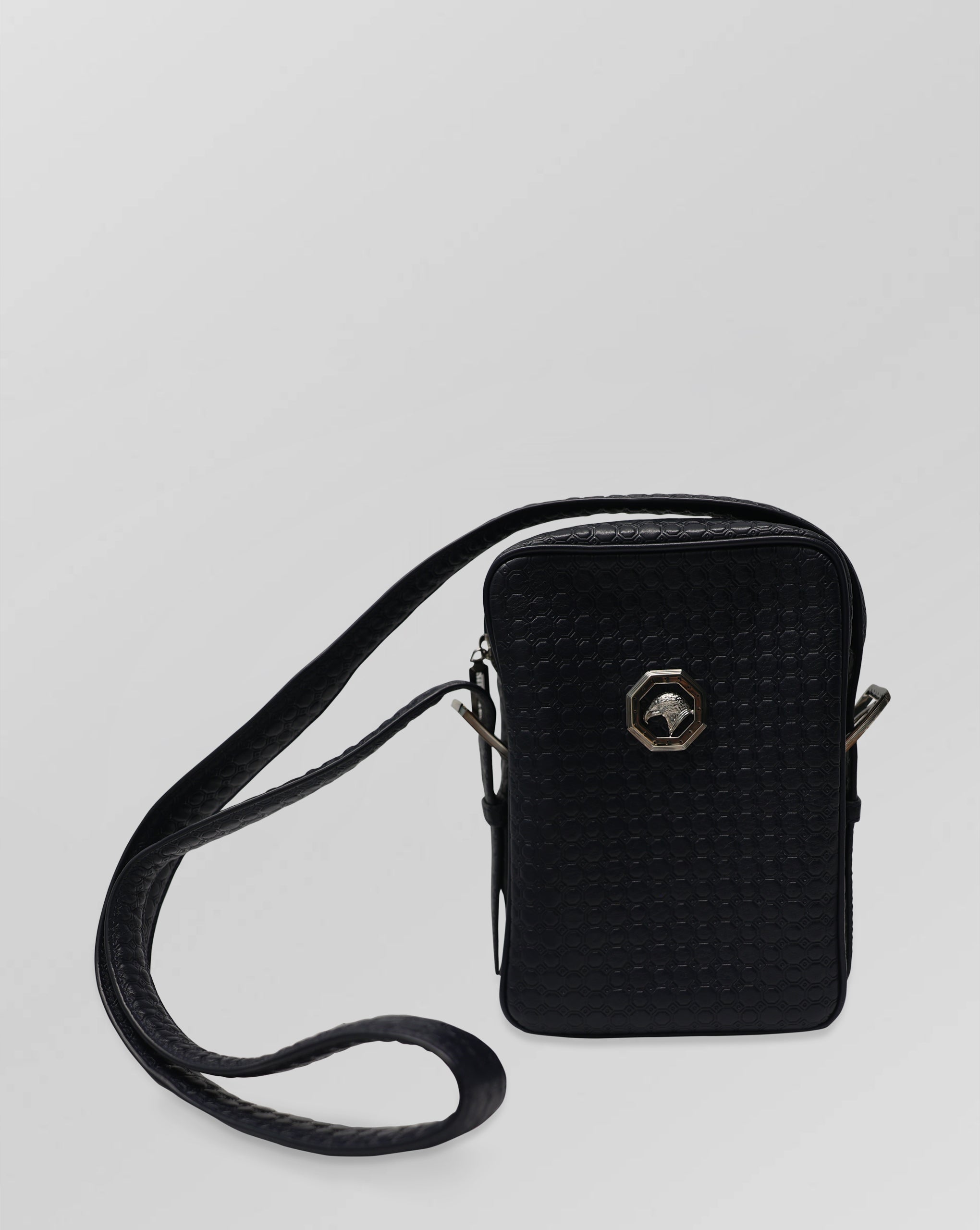 Stefano Ricci Geometric Pattern Calfskin Leather Crossbody Bag