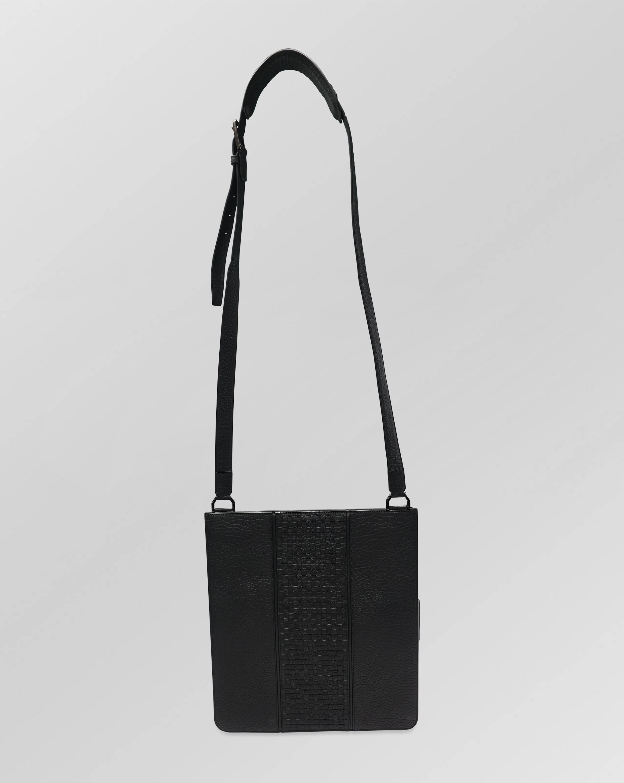 Stefano Ricci Black Embossed Calfskin Leather Document Holder