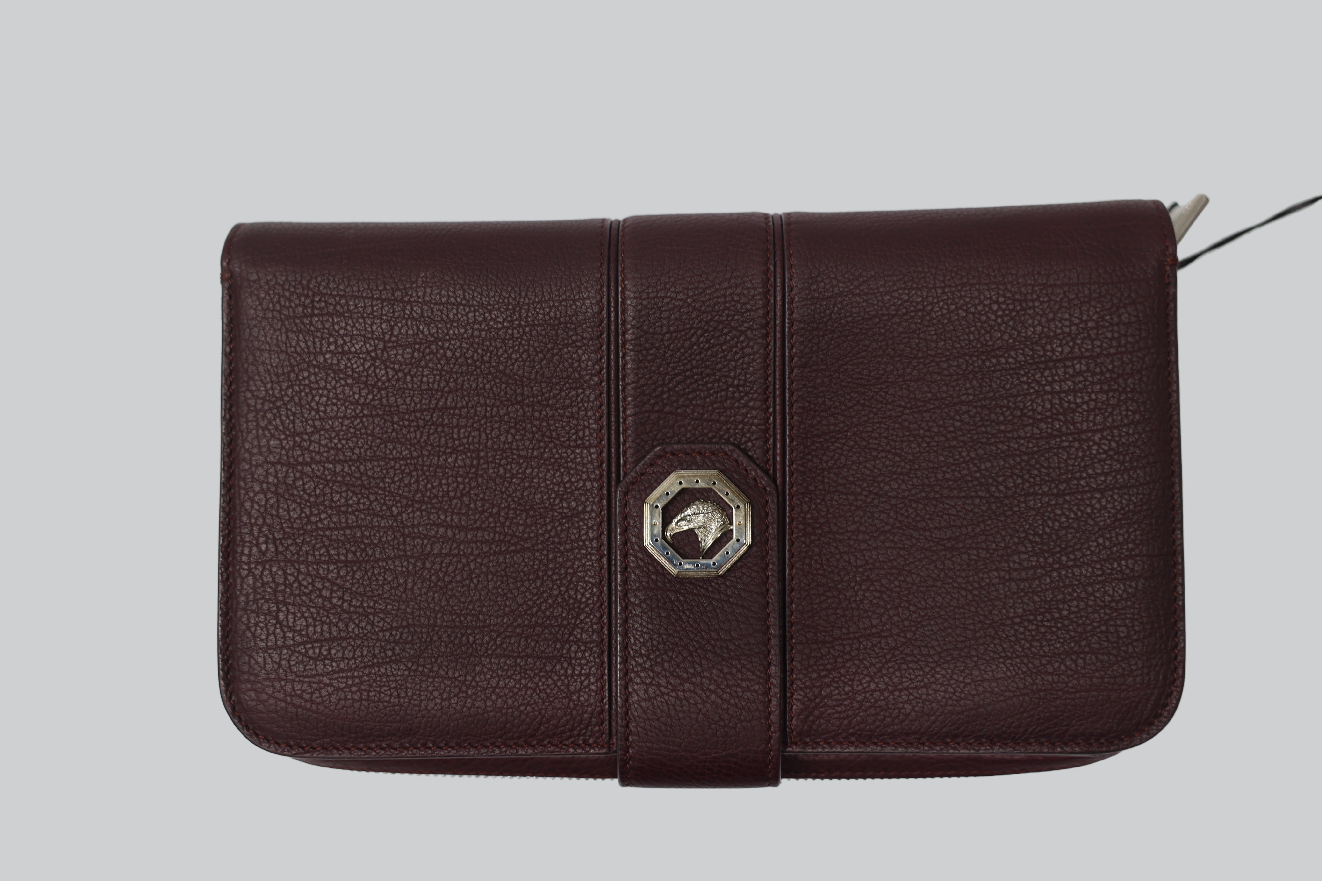 Stefano Ricci Brown Calf Leather Continental Wallet Clutch for Men