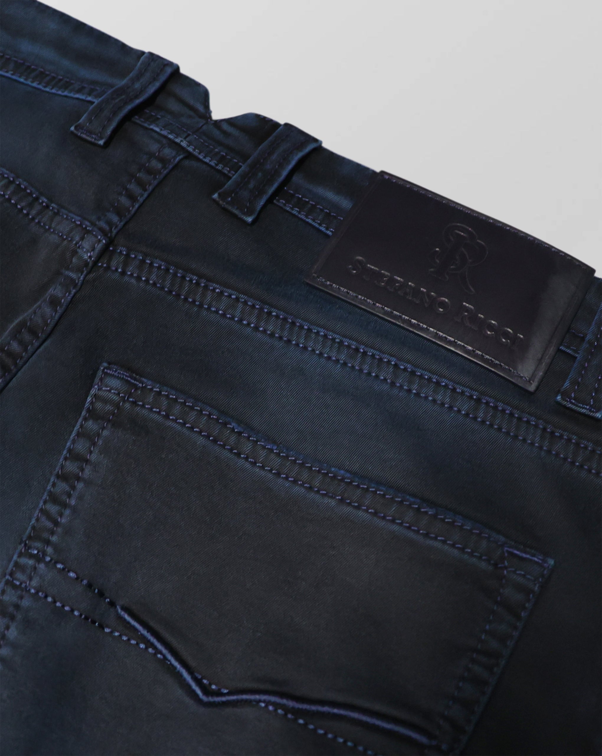 Stefano Ricci Dark Wash Comfort Fit Denim Jeans