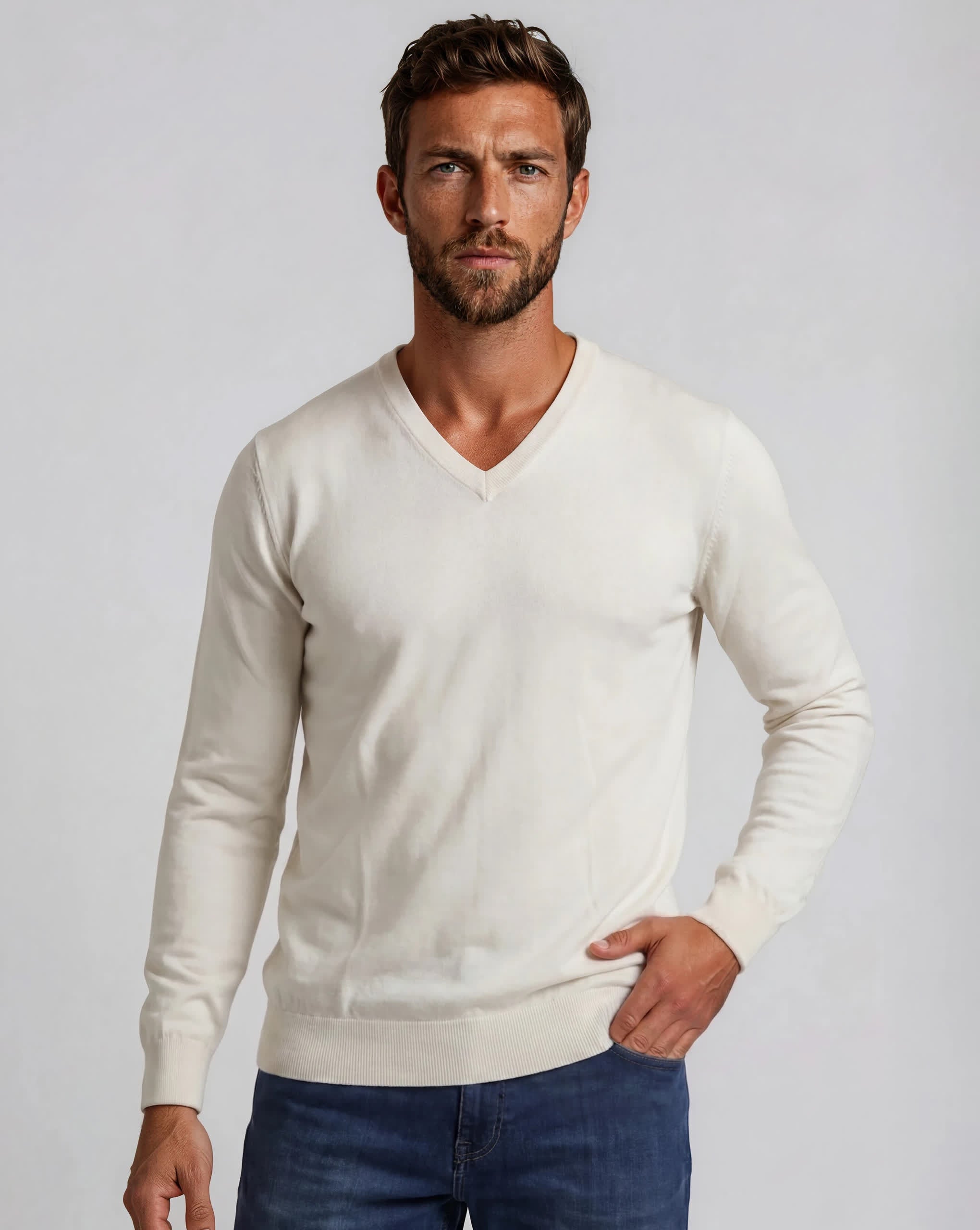Stefano Ricci V-Neck Silk Wool Sweater