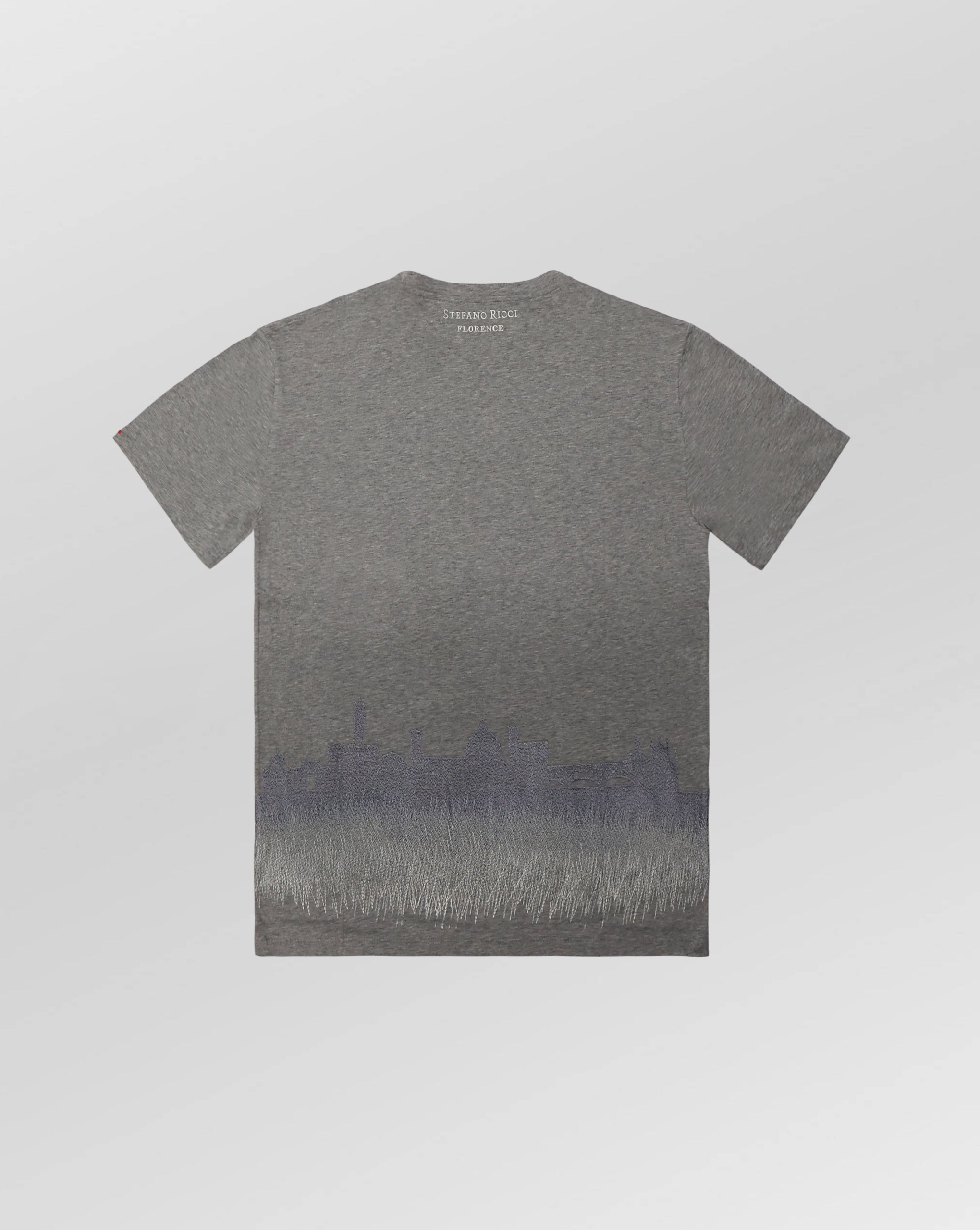 Stefano Ricci Silk Cotton T-Shirt Eagle Skyline
