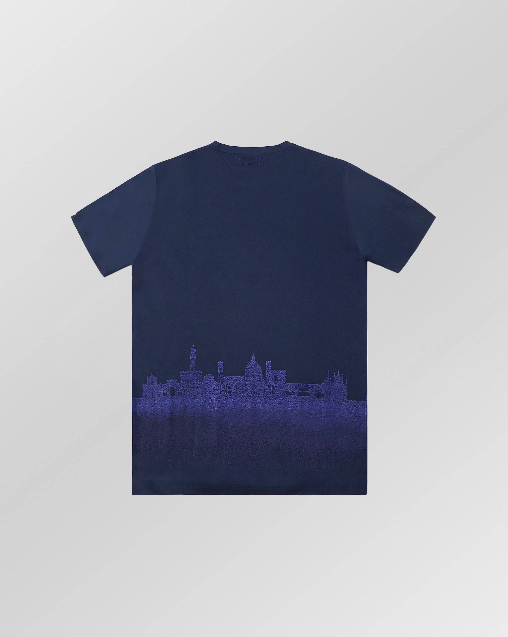 Stefano Ricci Silk Cotton T-Shirt Eagle Skyline