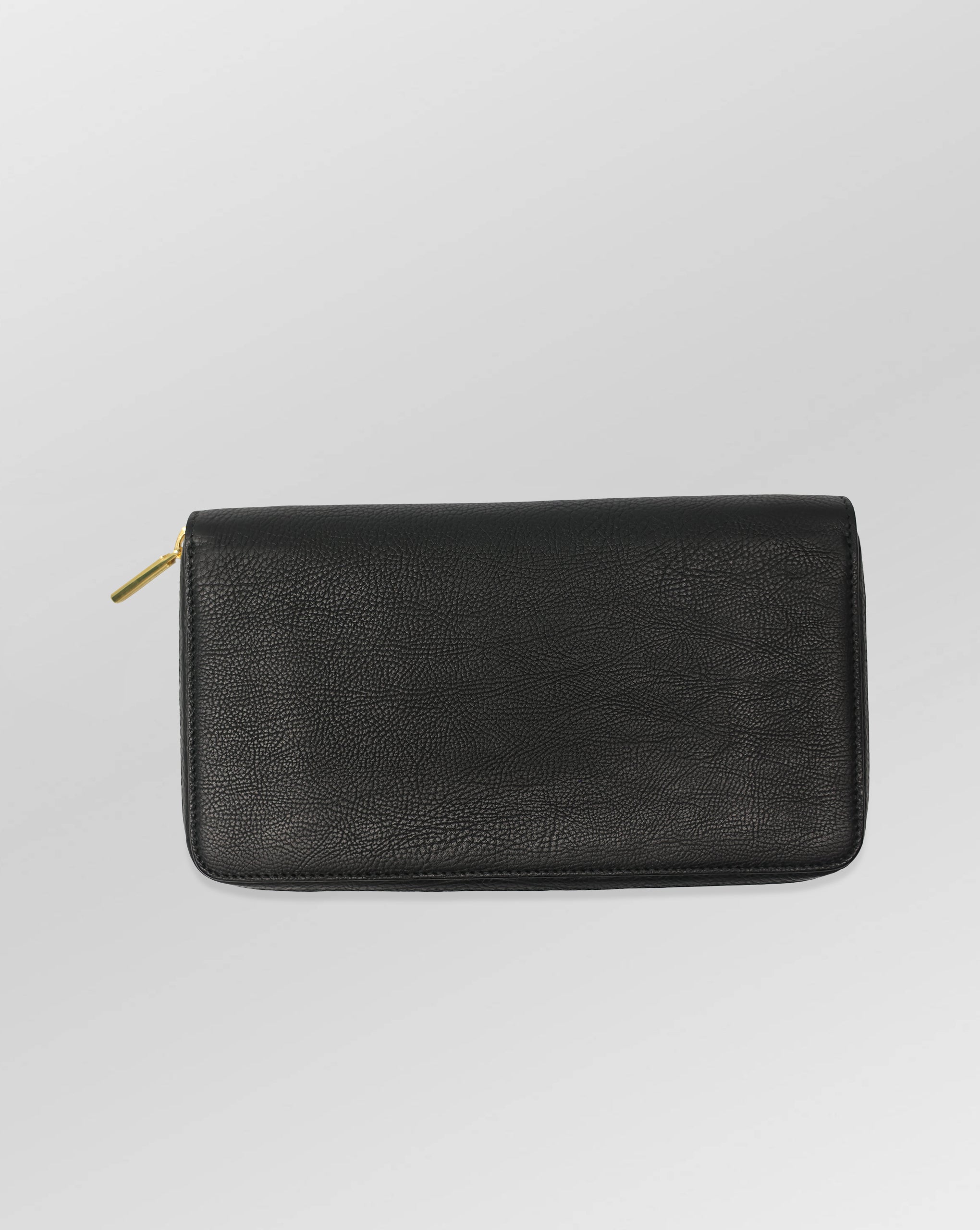 Stefano Ricci Grained Calfskin Zip-Around Wallet Clutch with Eagle Logo