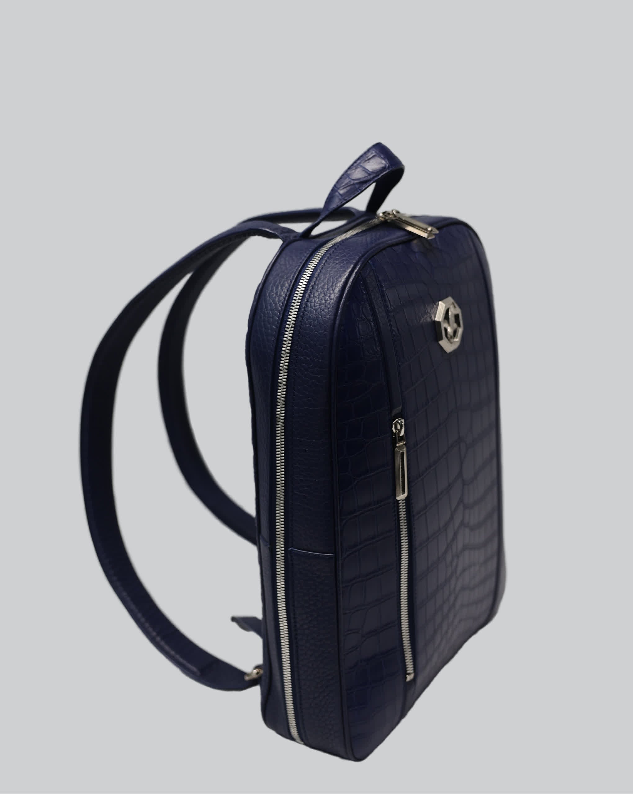 Stefano Ricci Crocodile Leather Backpack Luxury Designer Bag - OneOffBtq.com