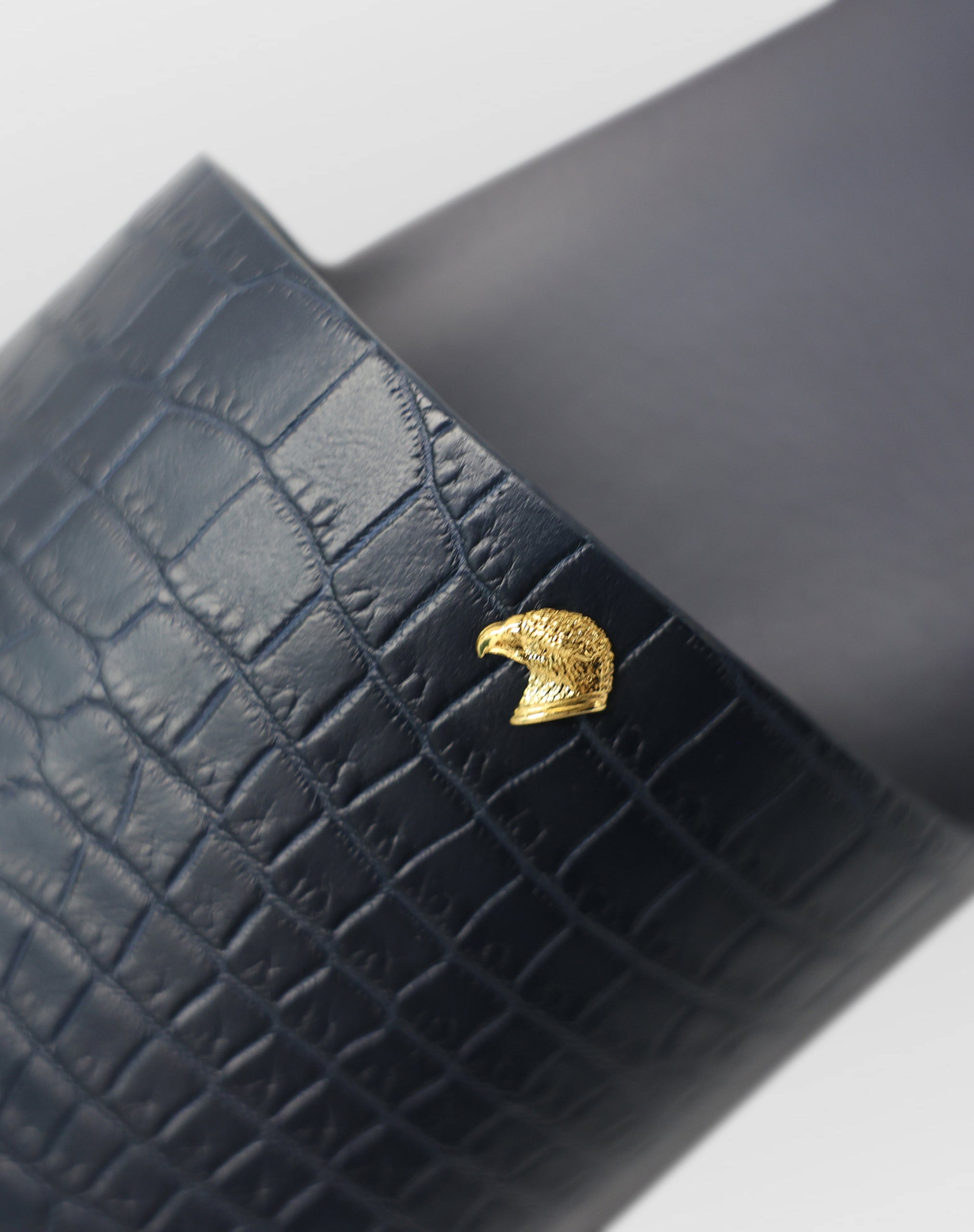 Stefano Ricci Crocodile-Embossed Leather Slides Sandals