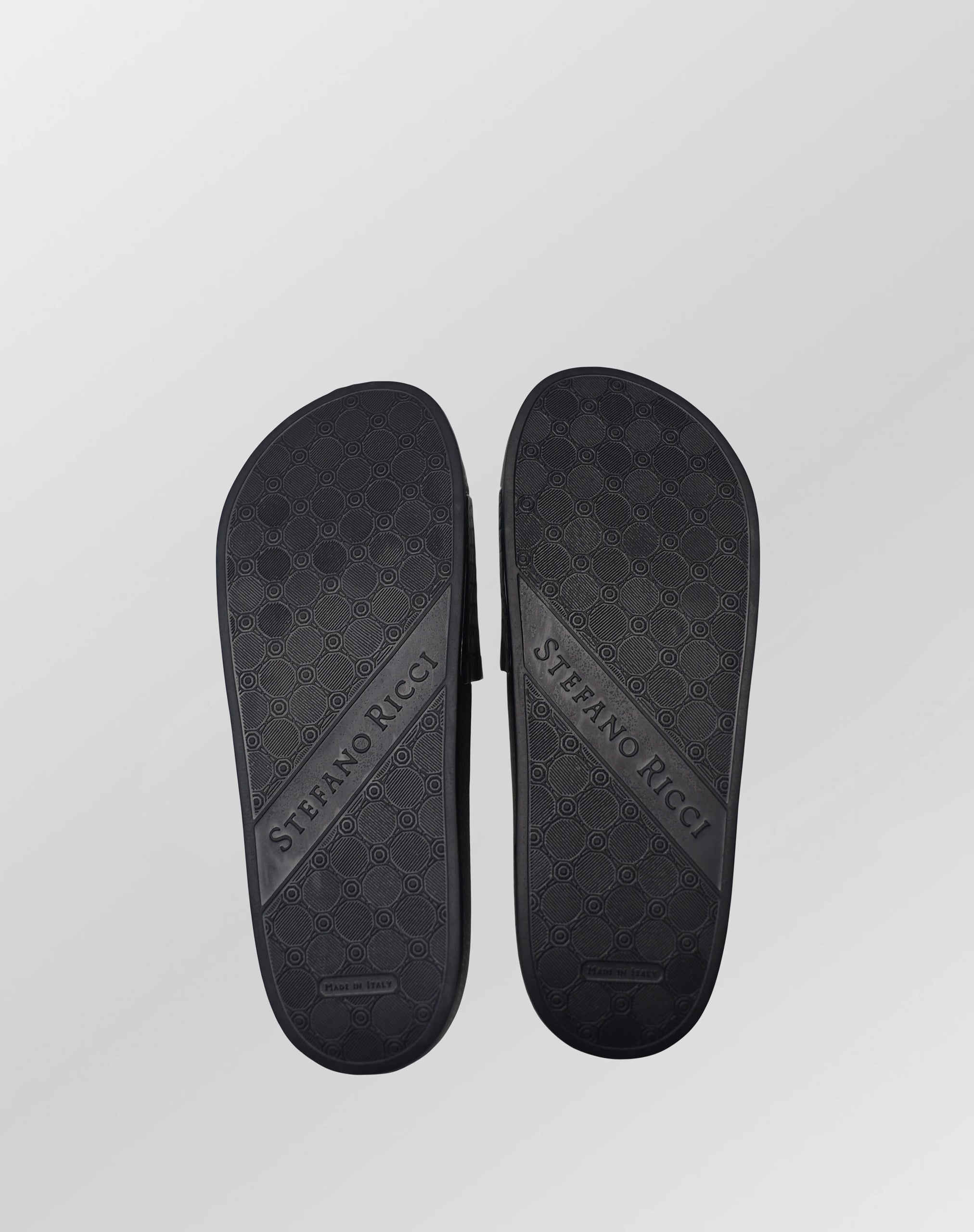 Stefano Ricci Crocodile-Embossed Leather Slides Sandals